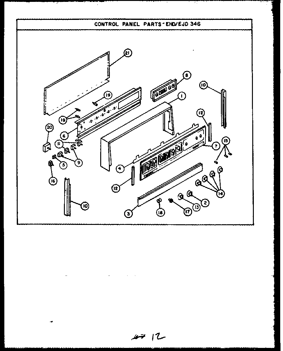 01 - CONTROL PANEL PARTS