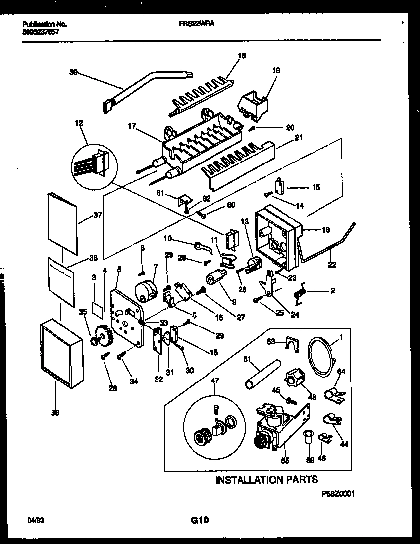 10 - ICE MAKER AND INSTALLATION PARTS