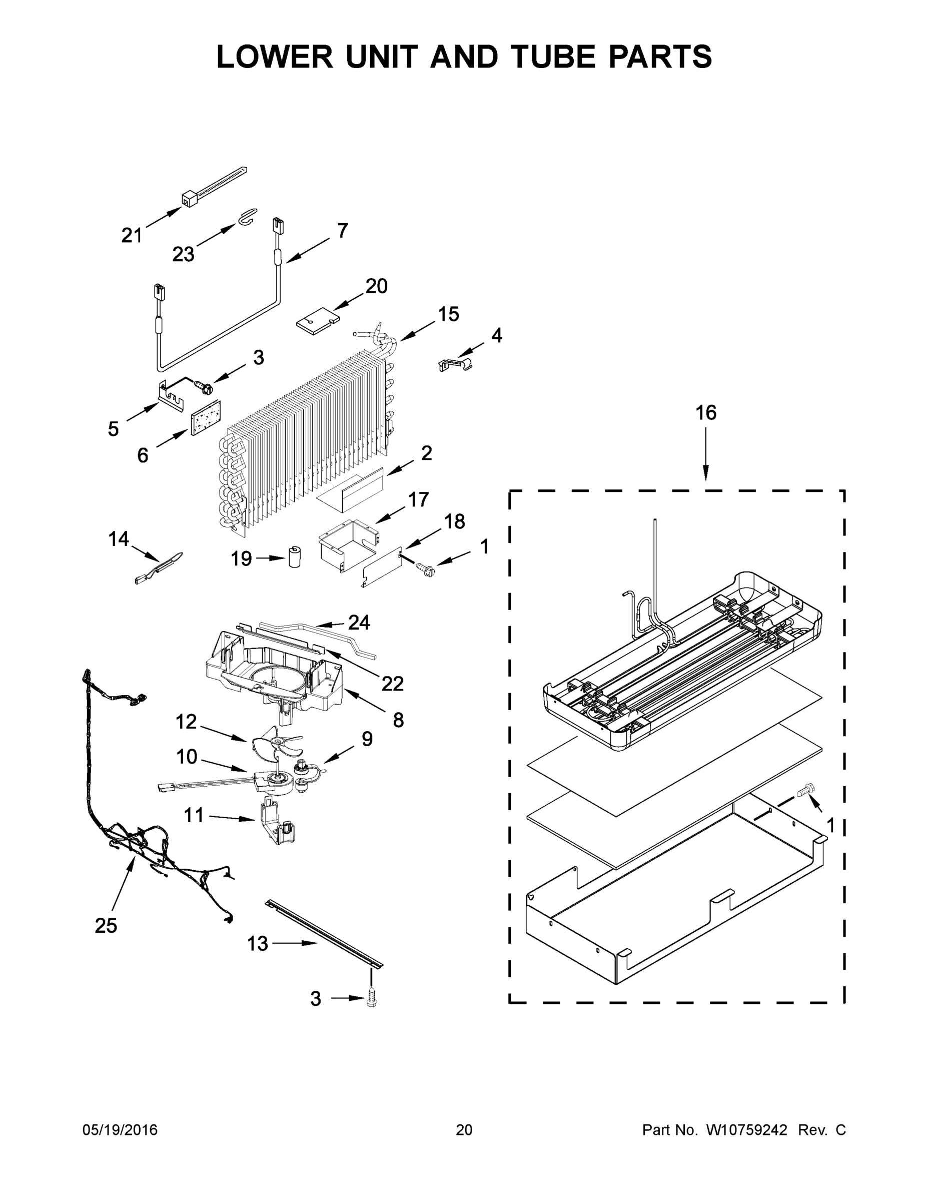 11 - LOWER UNIT AND TUBE PARTS