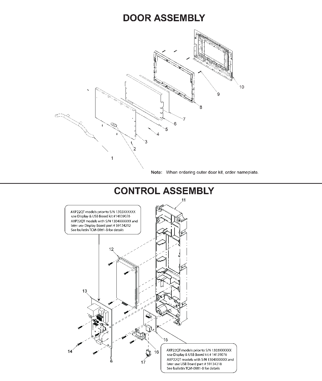 Door Assembly / Control Assembly