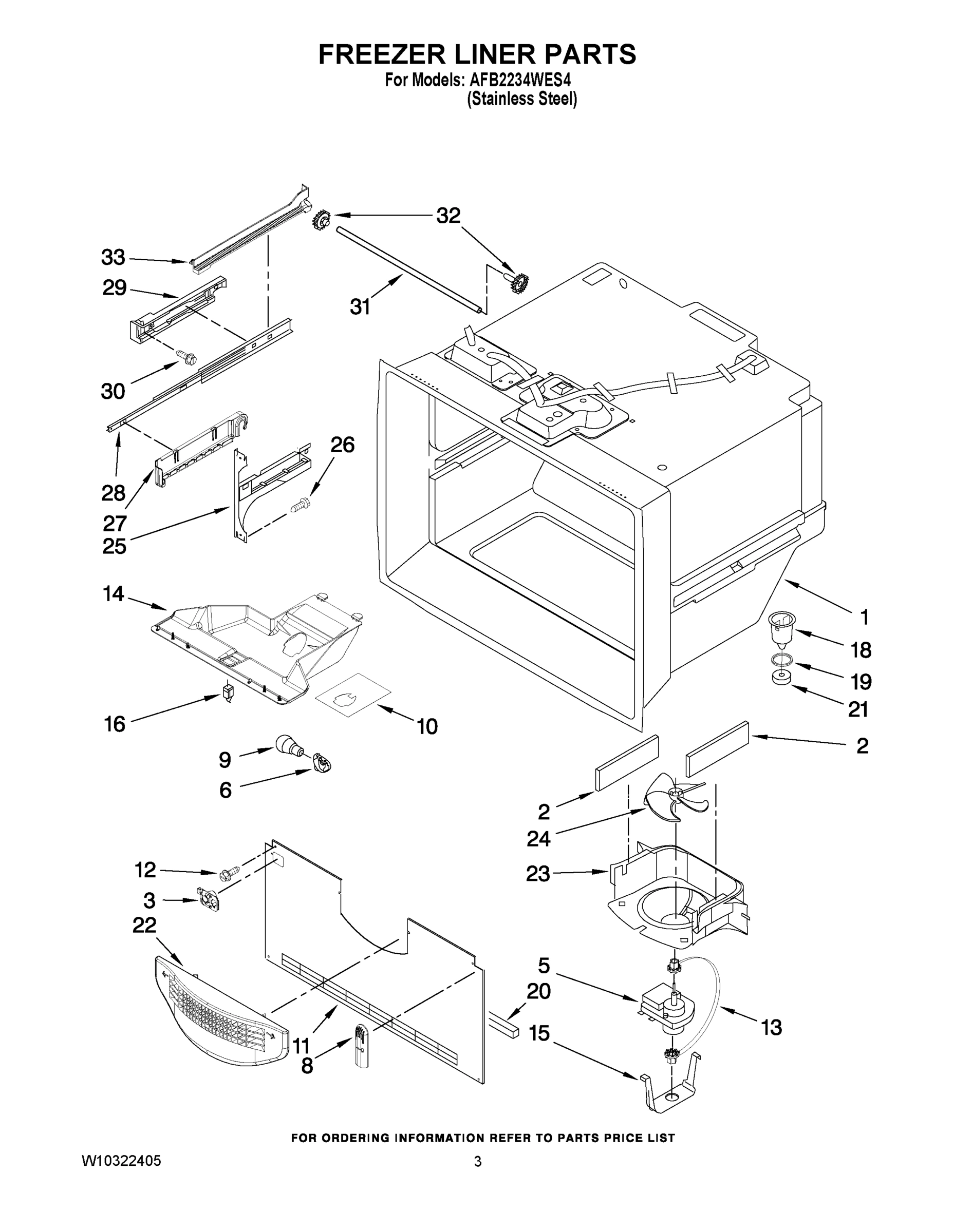 02 - FREEZER LINER PARTS