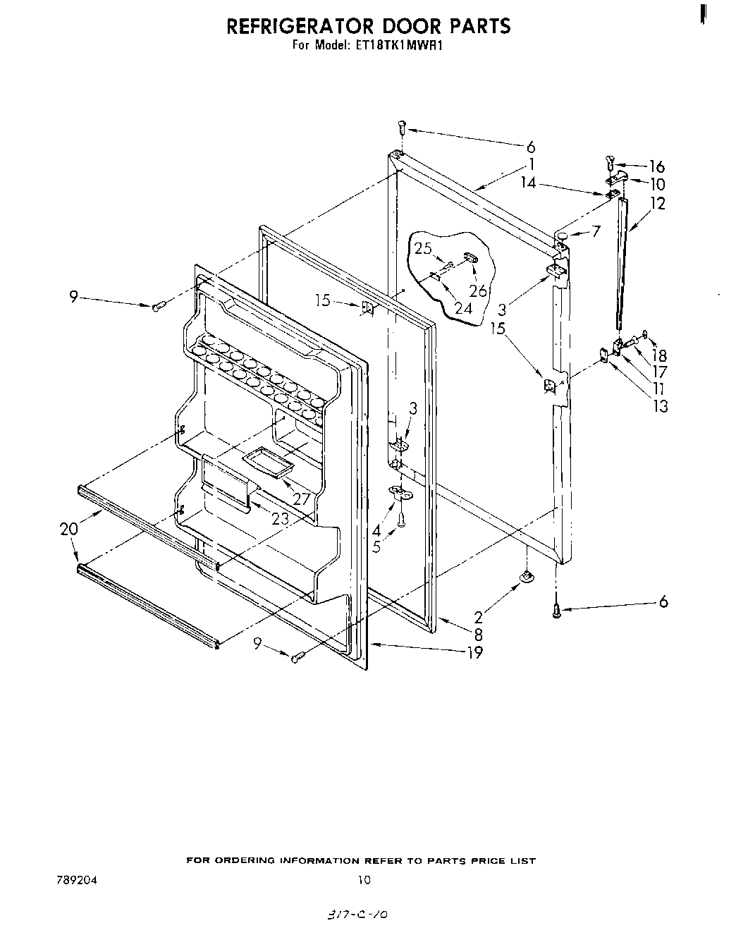 08 - REFRIGERATOR DOOR , NOT ILLUSTRATED
