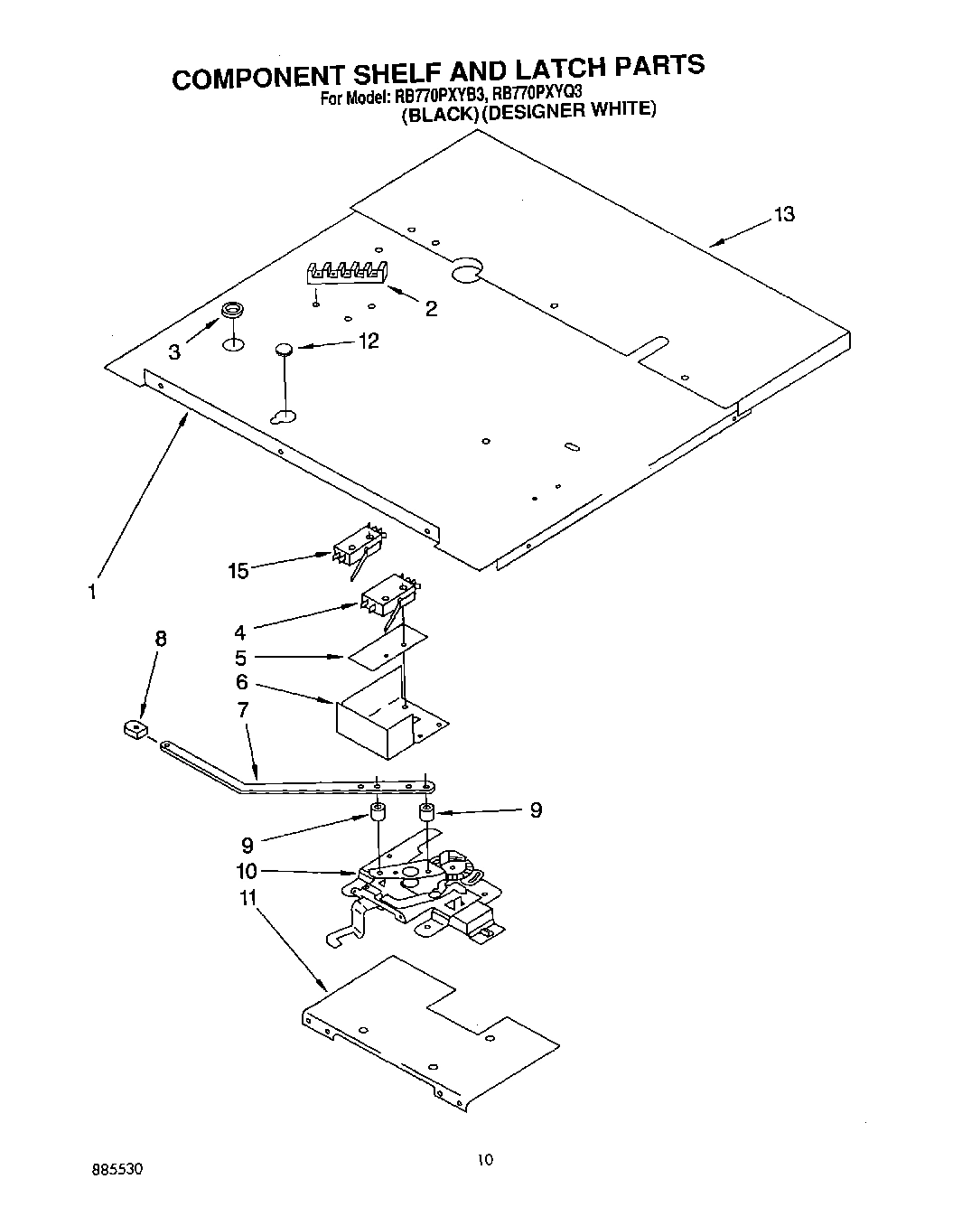 06 - COMPONENT SHELF AND LATCH