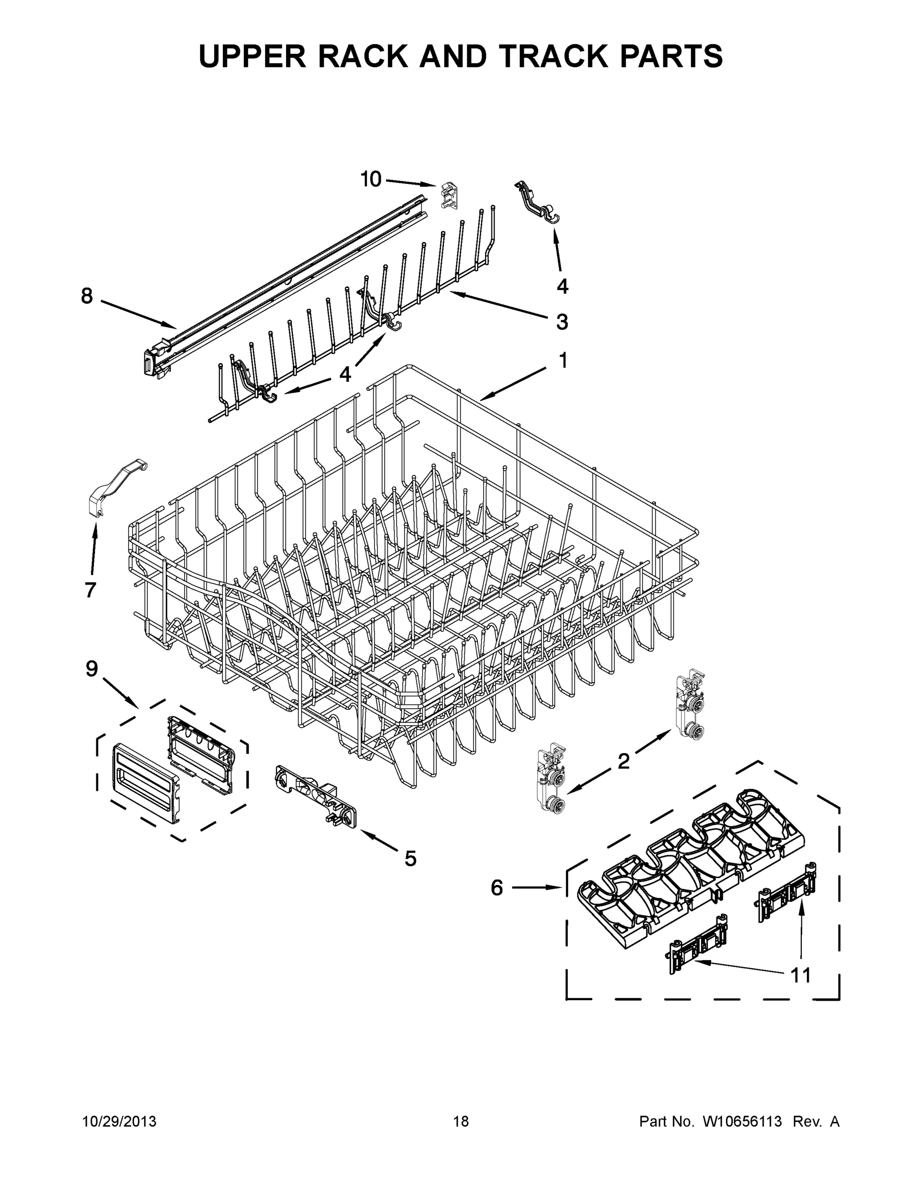 10 - UPPER RACK AND TRACK PARTS