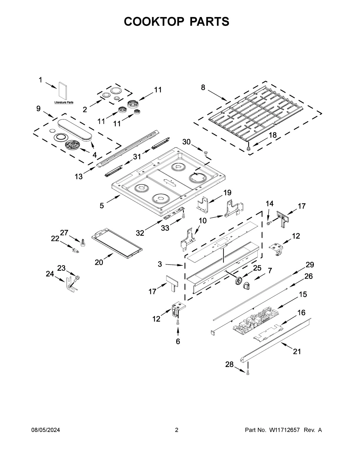 02 - COOKTOP PARTS