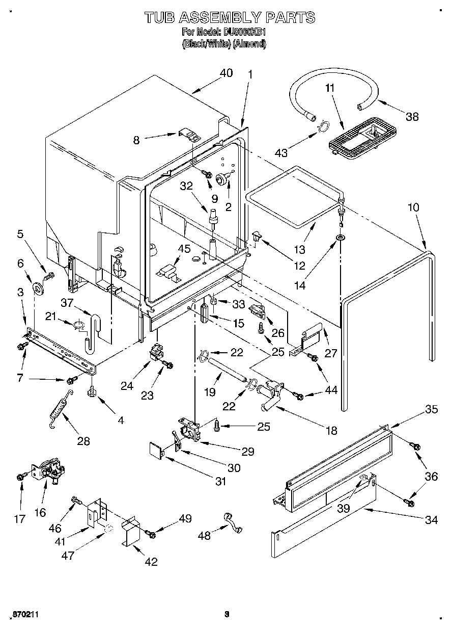 03 - TUB ASSEMBLY