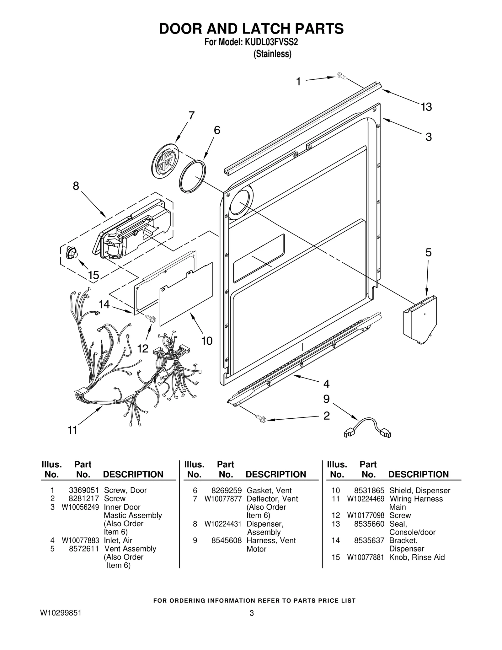 DOOR AND LATCH PARTS