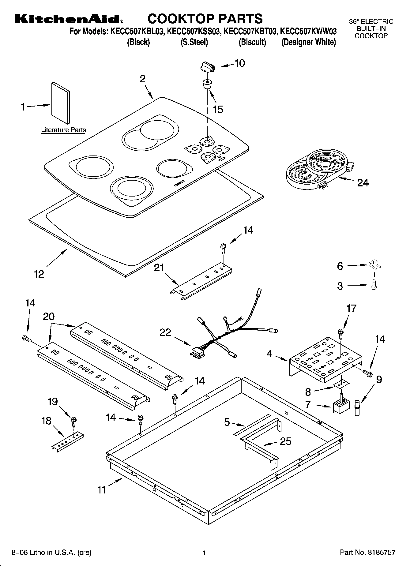 01 - COOKTOP PARTS, OPTIONAL PARTS