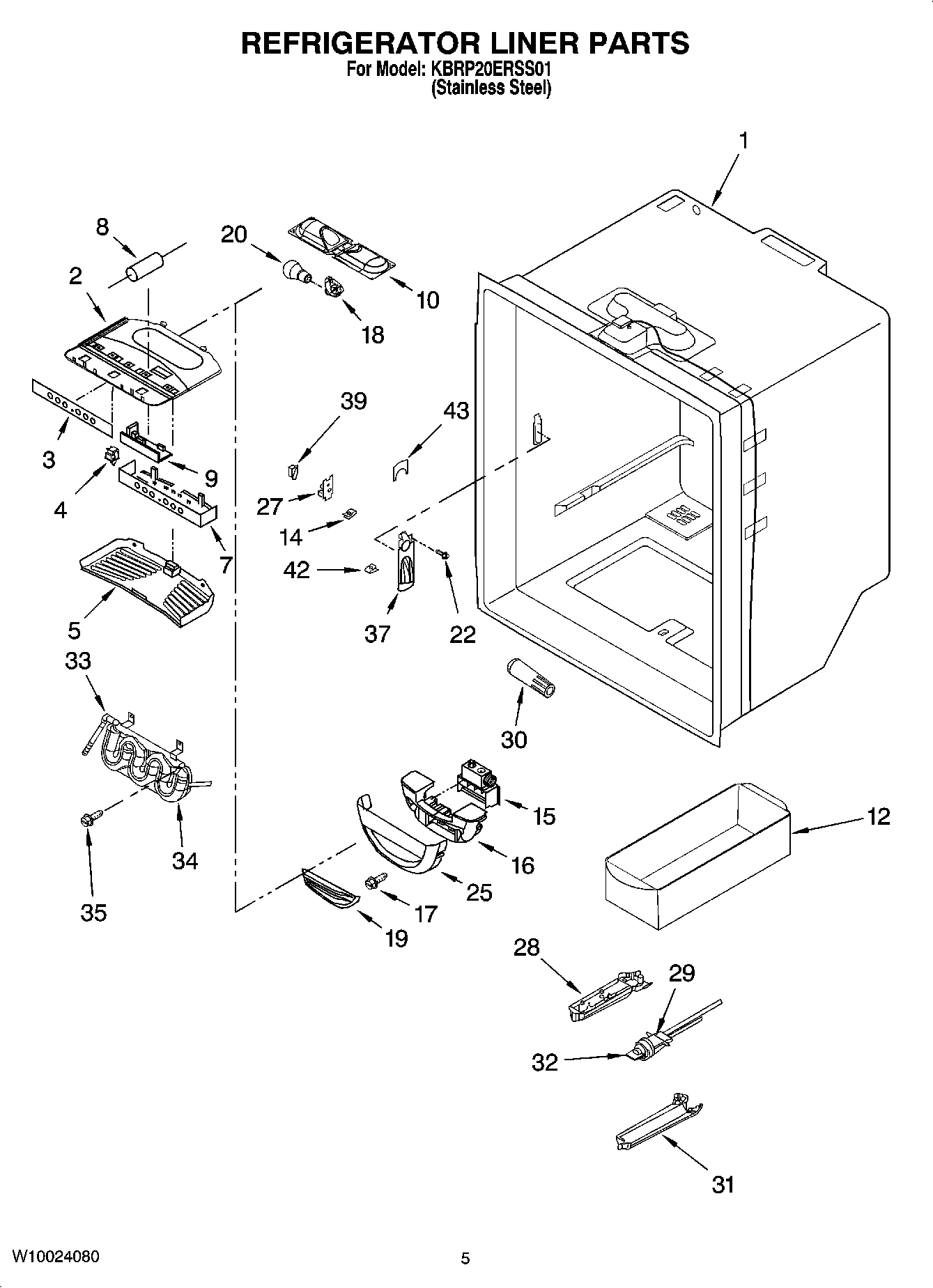 03 - REFRIGERATOR LINER PARTS