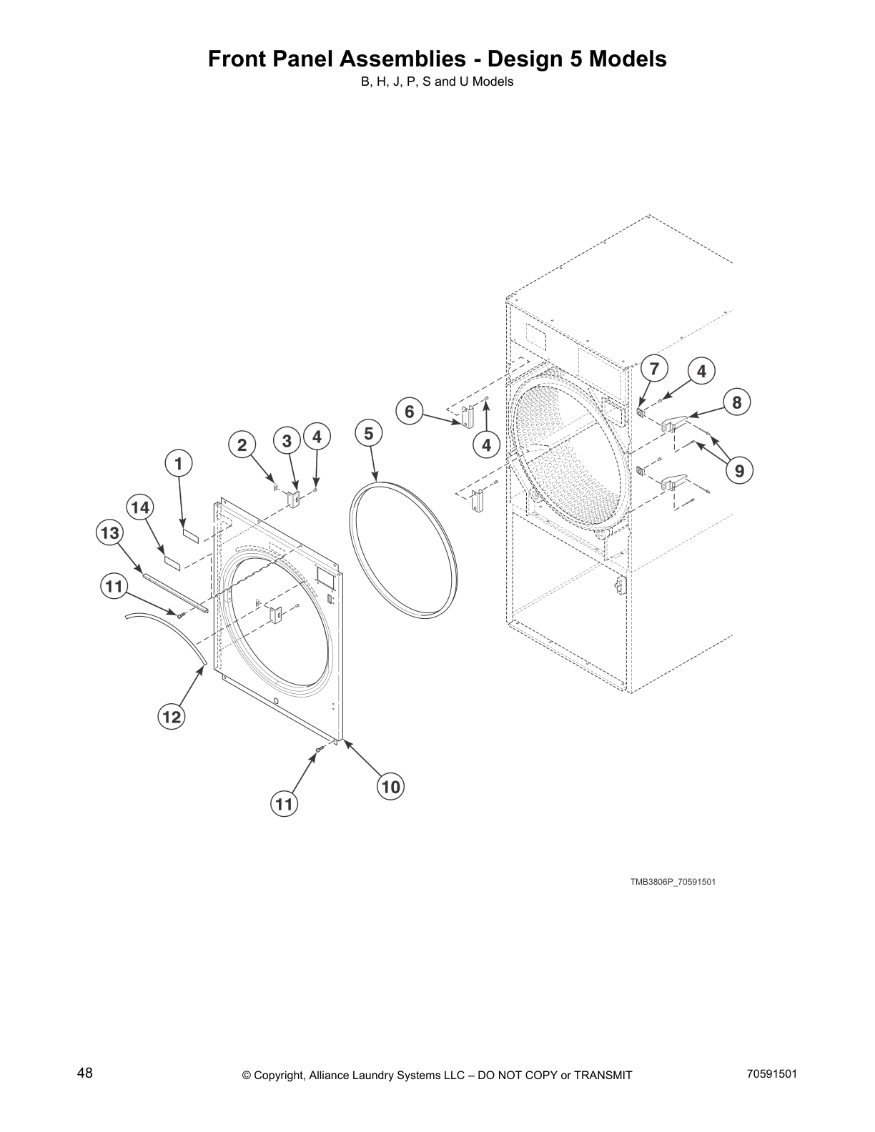 Front Panel Assemblies - Design 5 Models
