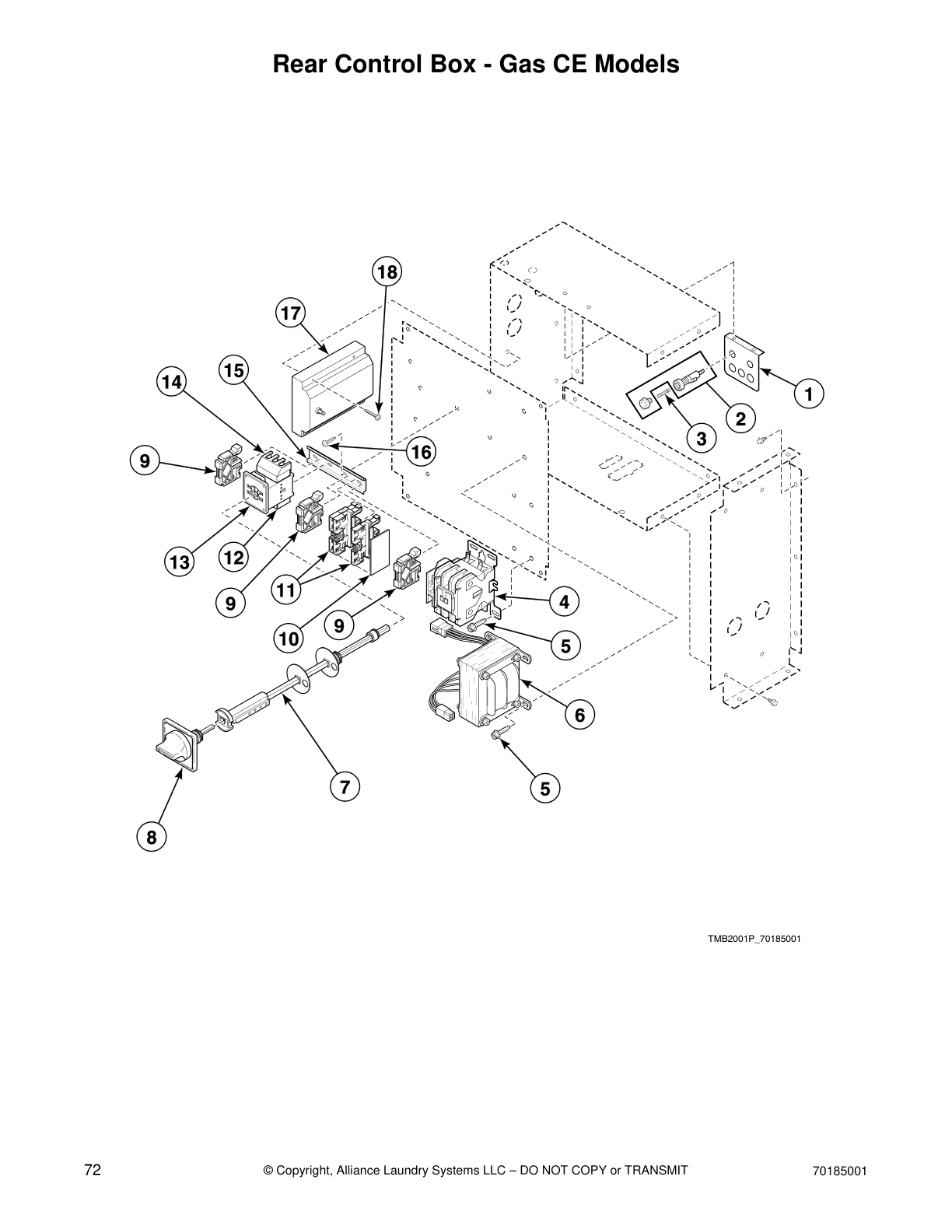 Rear Control Box - Gas CE Models
