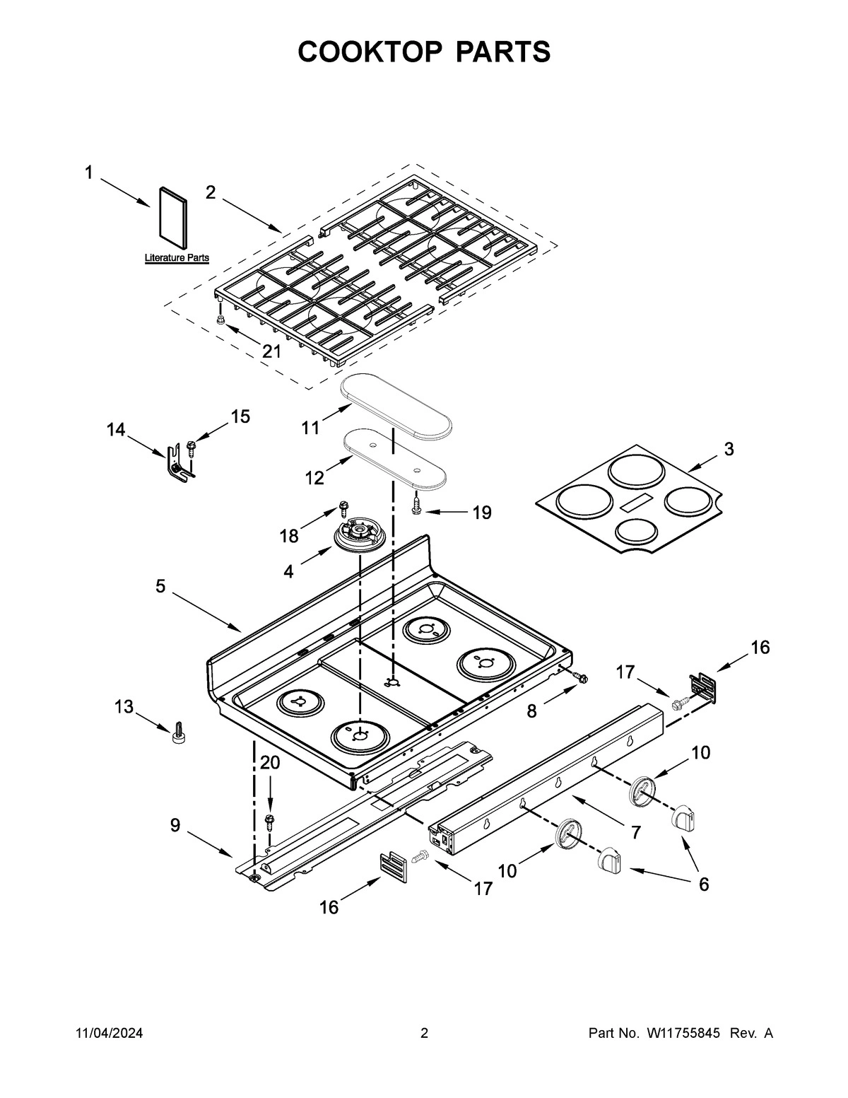 02 - COOKTOP PARTS