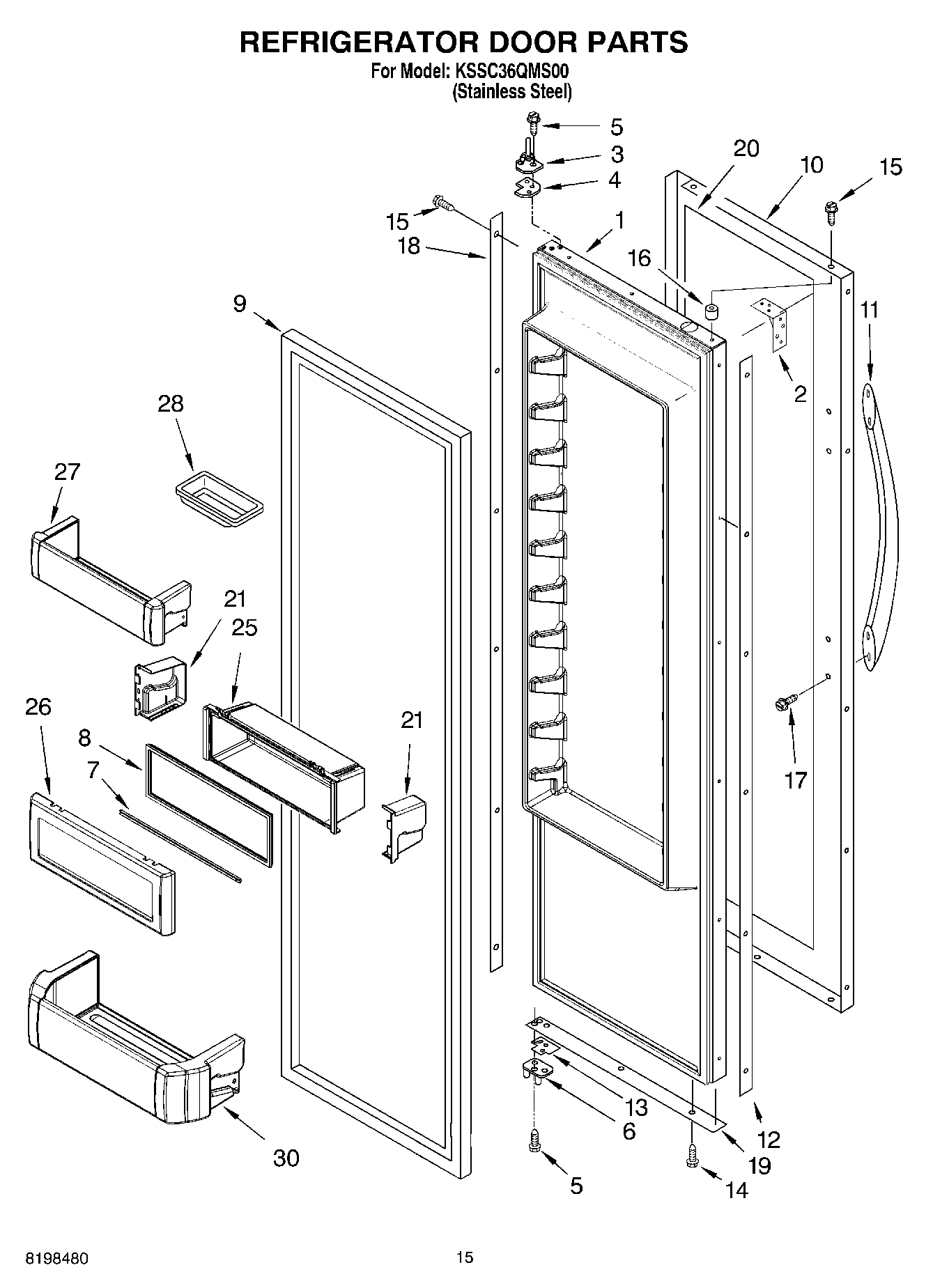 10 - REFRIGERATOR DOOR PARTS