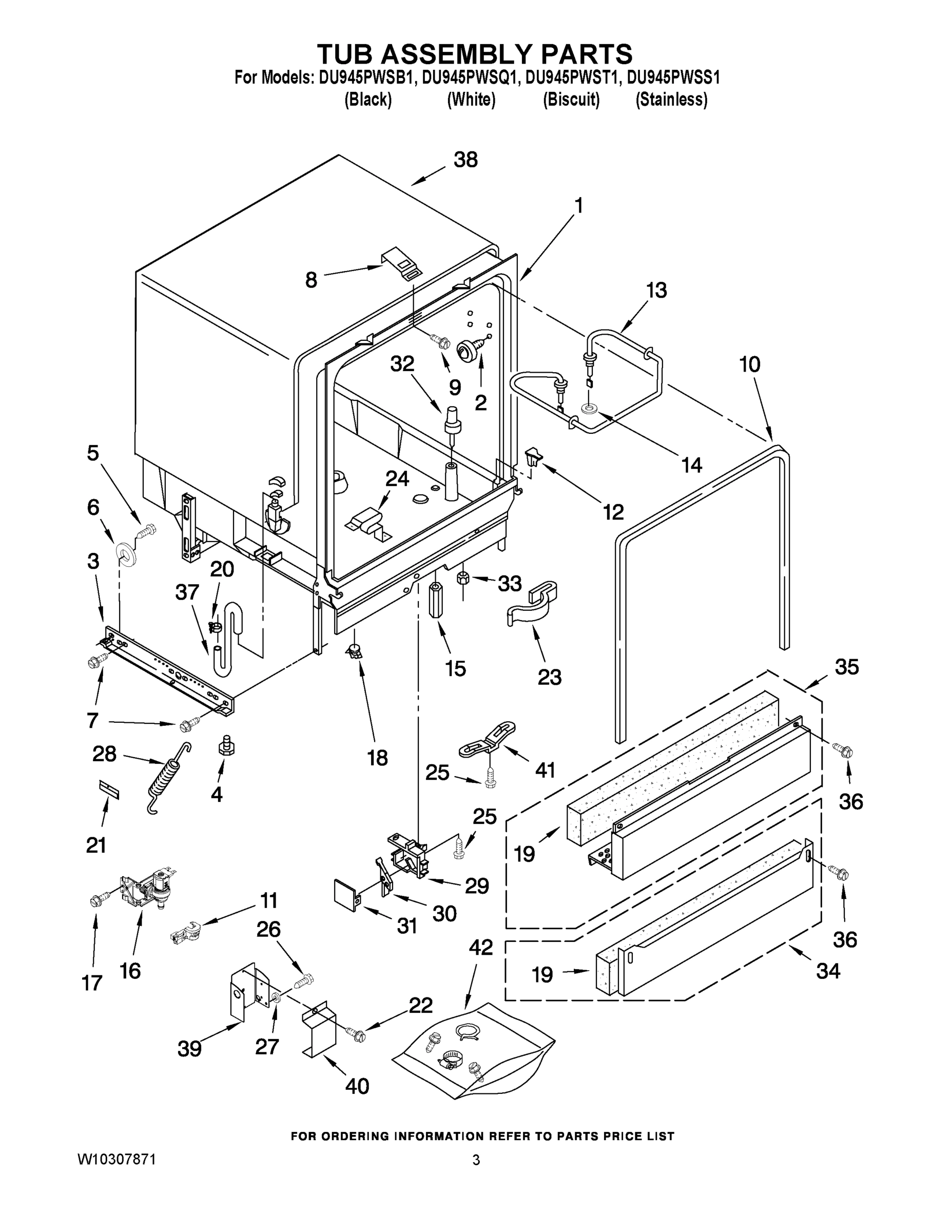 03 - TUB ASSEMBLY PARTS