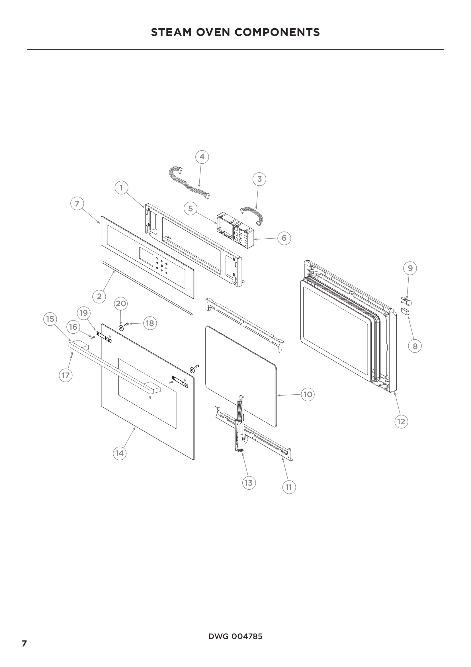 STEAM OVEN COMPONENTS