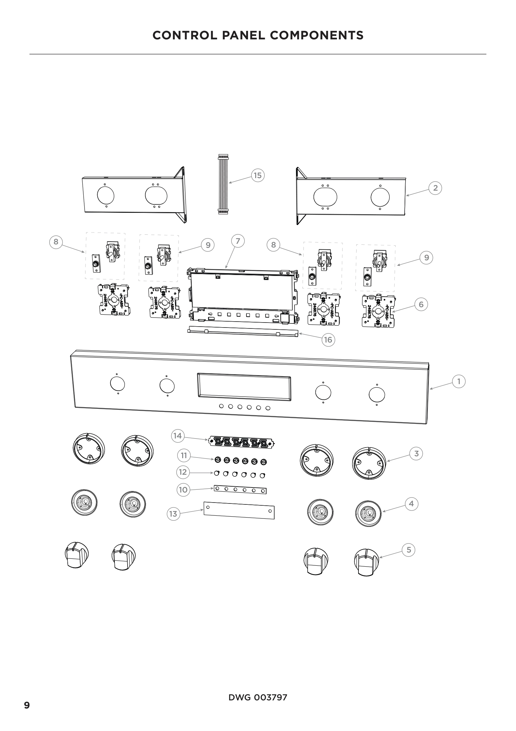 CONTROL PANEL COMPONENTS