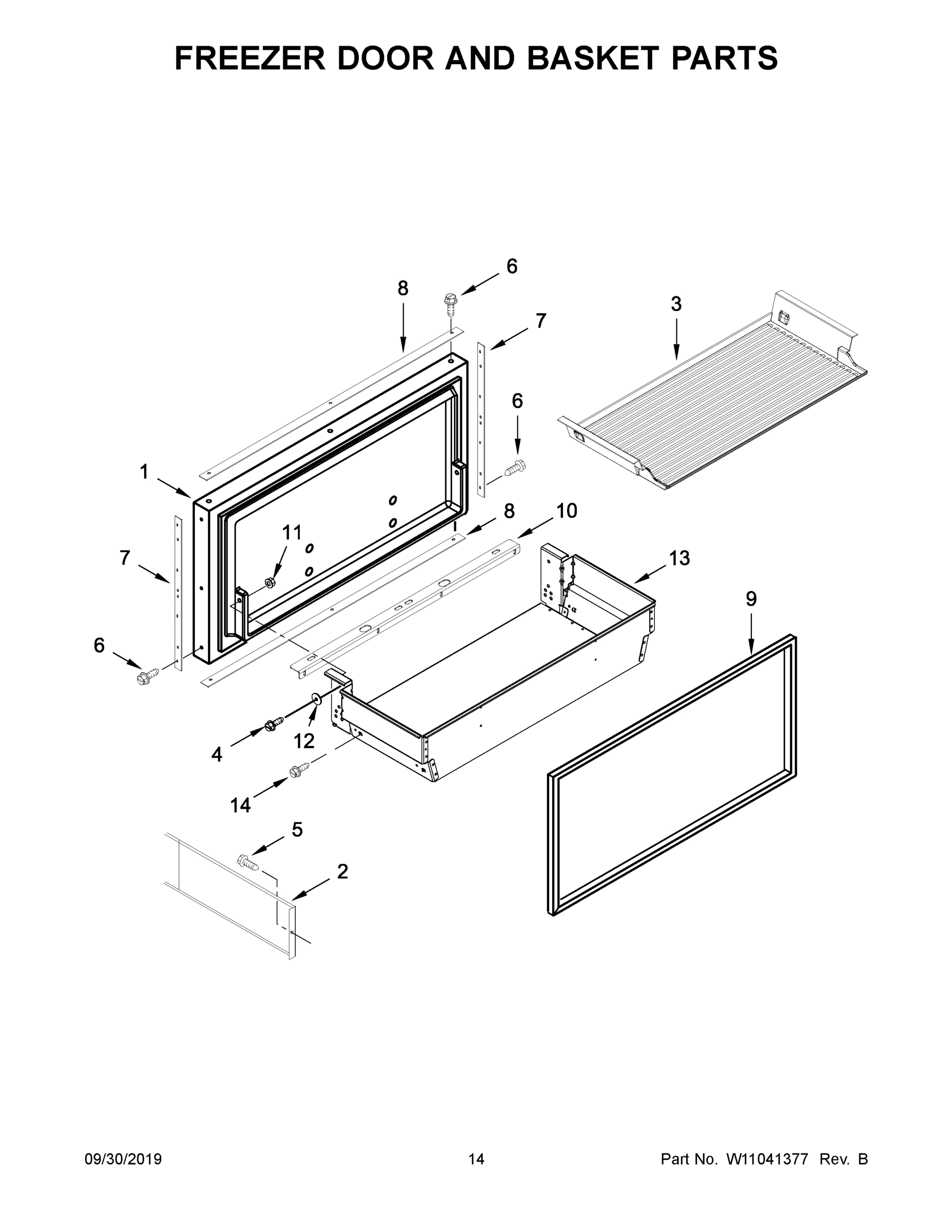 08 - FREEZER DOOR AND BASKET PARTS