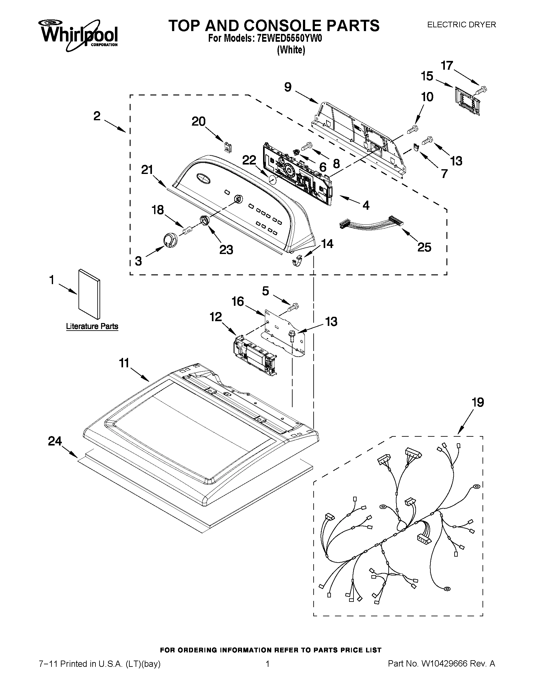 01 - TOP AND CONSOLE PARTS