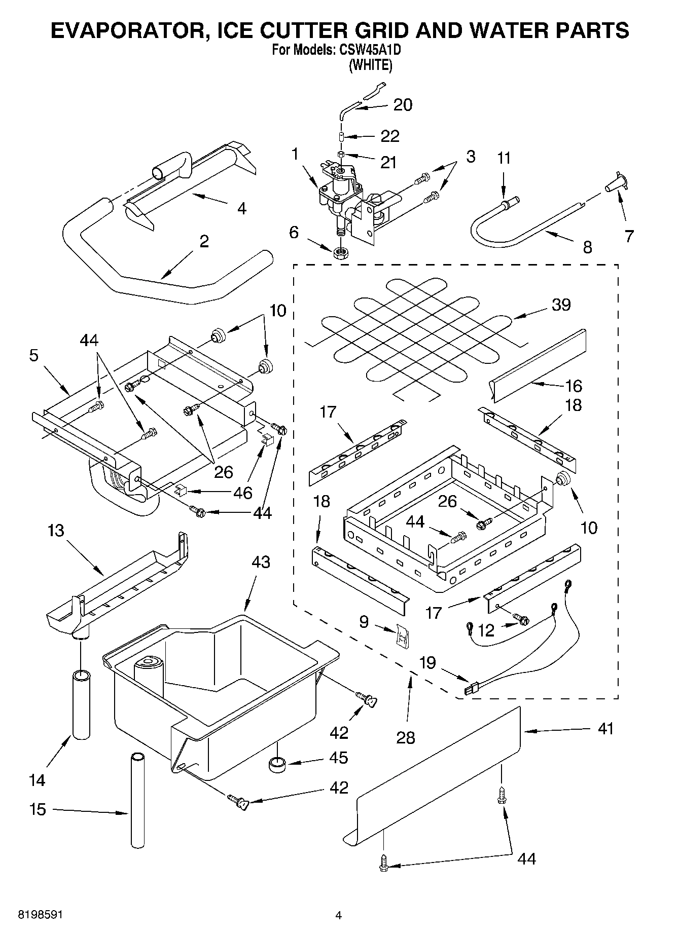 02 - EVAPORATOR ICE CUTTER GRID AND WATER PARTS