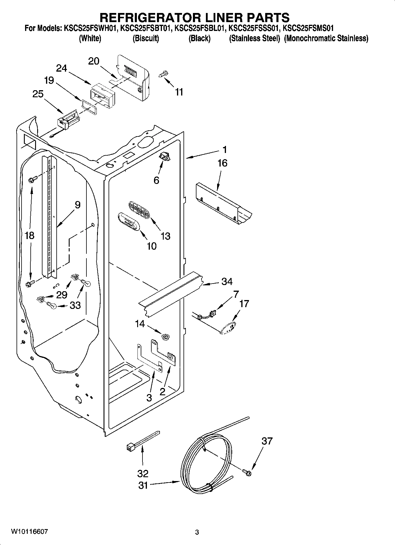 02 - REFRIGERATOR LINER PARTS