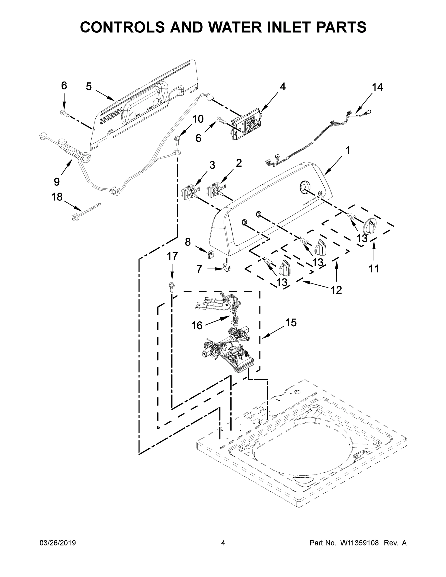 03 - CONTROLS AND WATER INLET PARTS