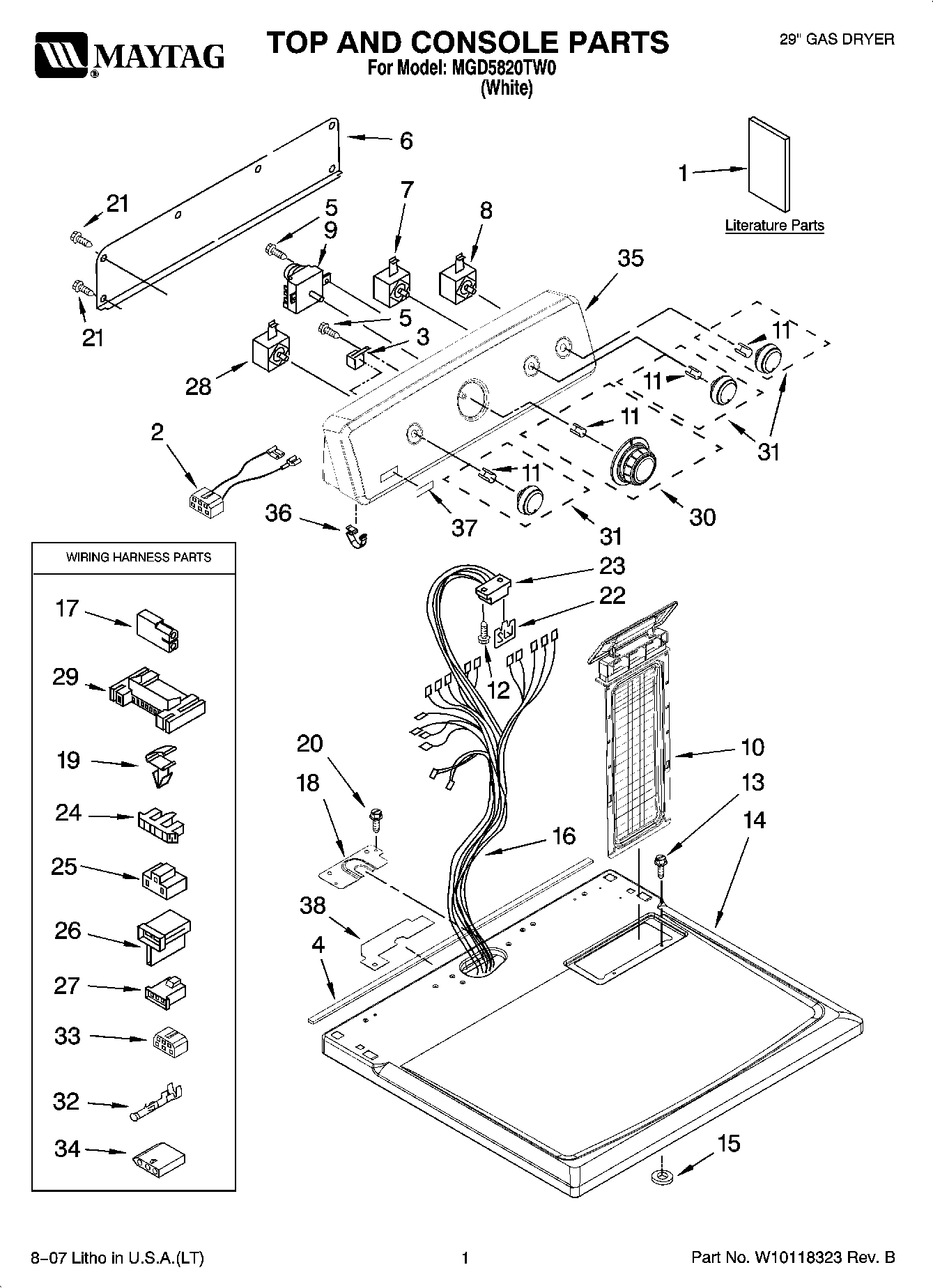 01 - TOP AND CONSOLE PARTS