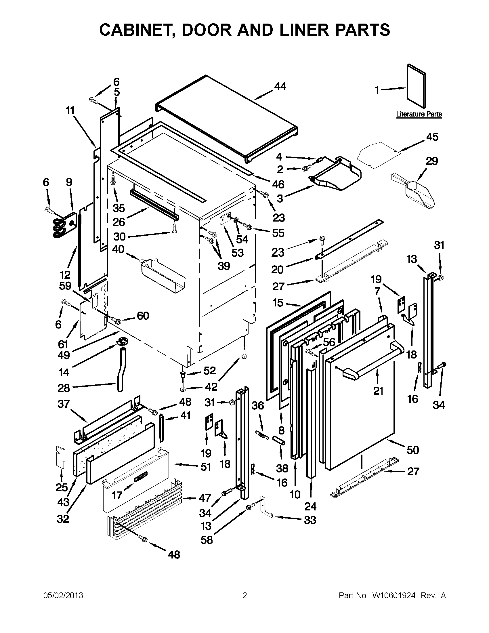 01 - CABINET, DOOR AND LINER PARTS
