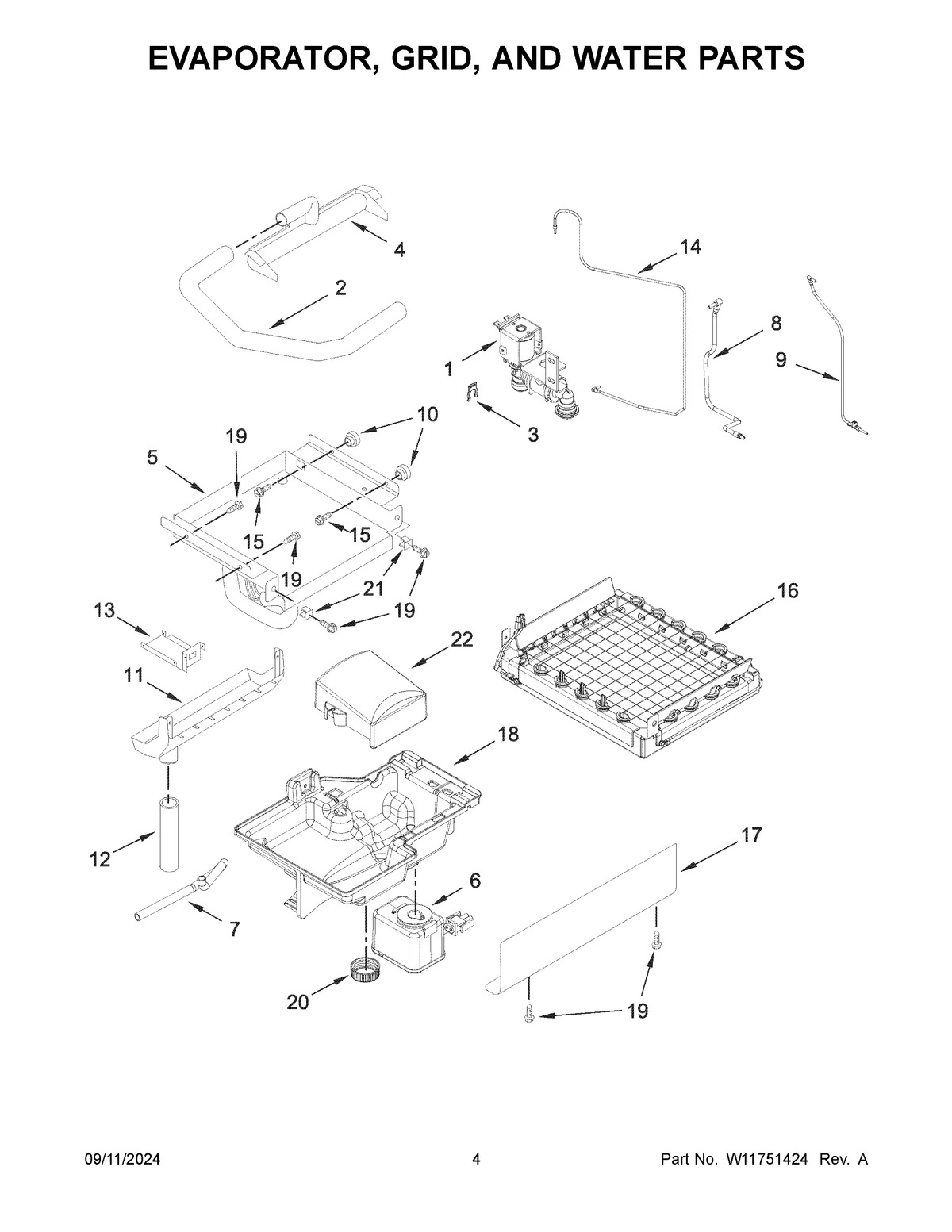 03 - EVAPORATOR, GRID, AND WATER PARTS