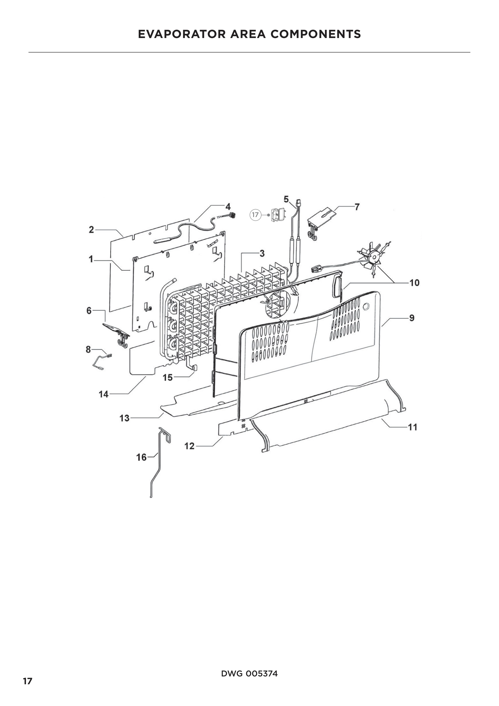 EVAPORATOR AREA COMPONENTS