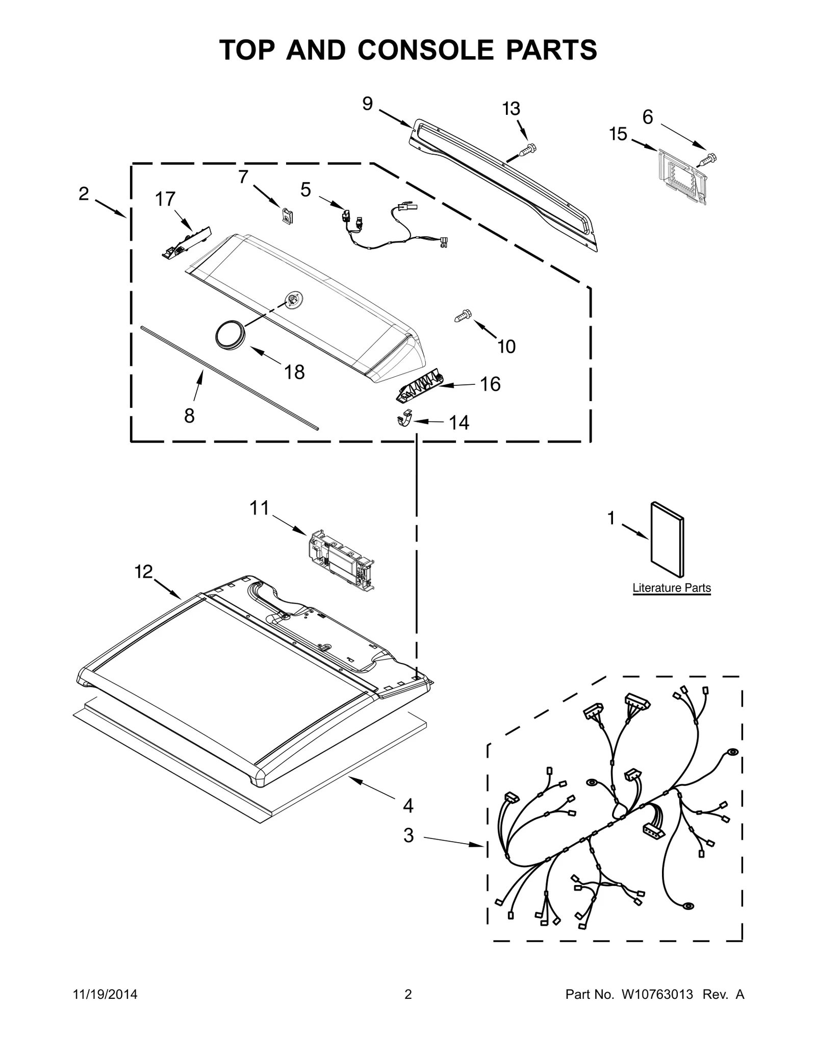 TOP AND CONSOLE PARTS