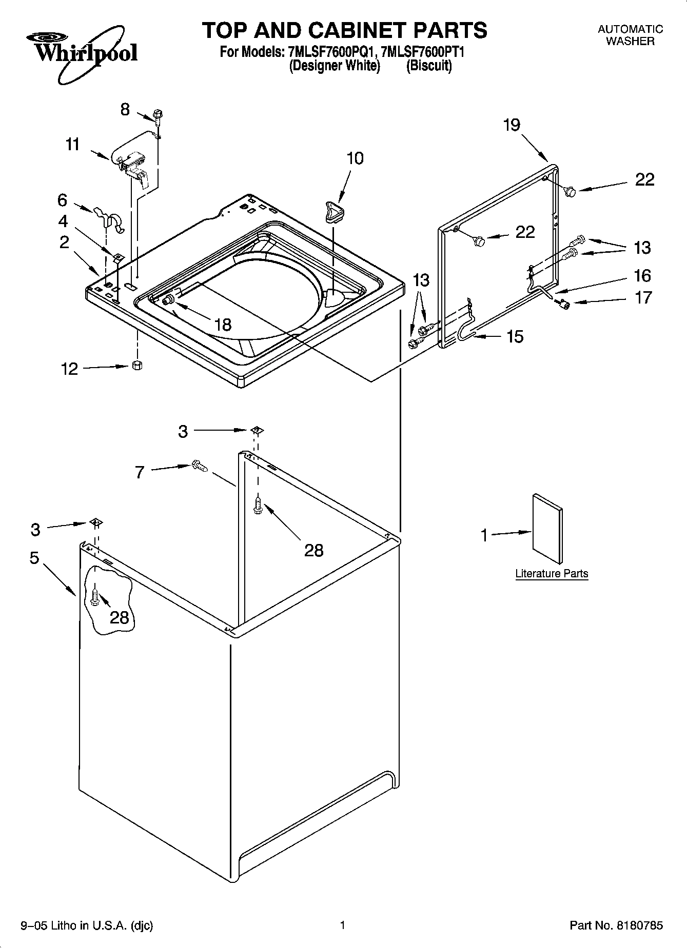 01 - TOP AND CABINET PARTS