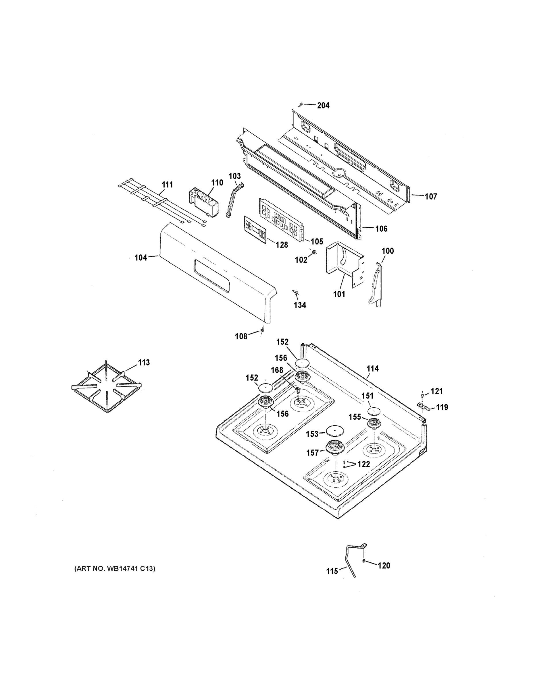 CONTROL PANEL & COOKTOP