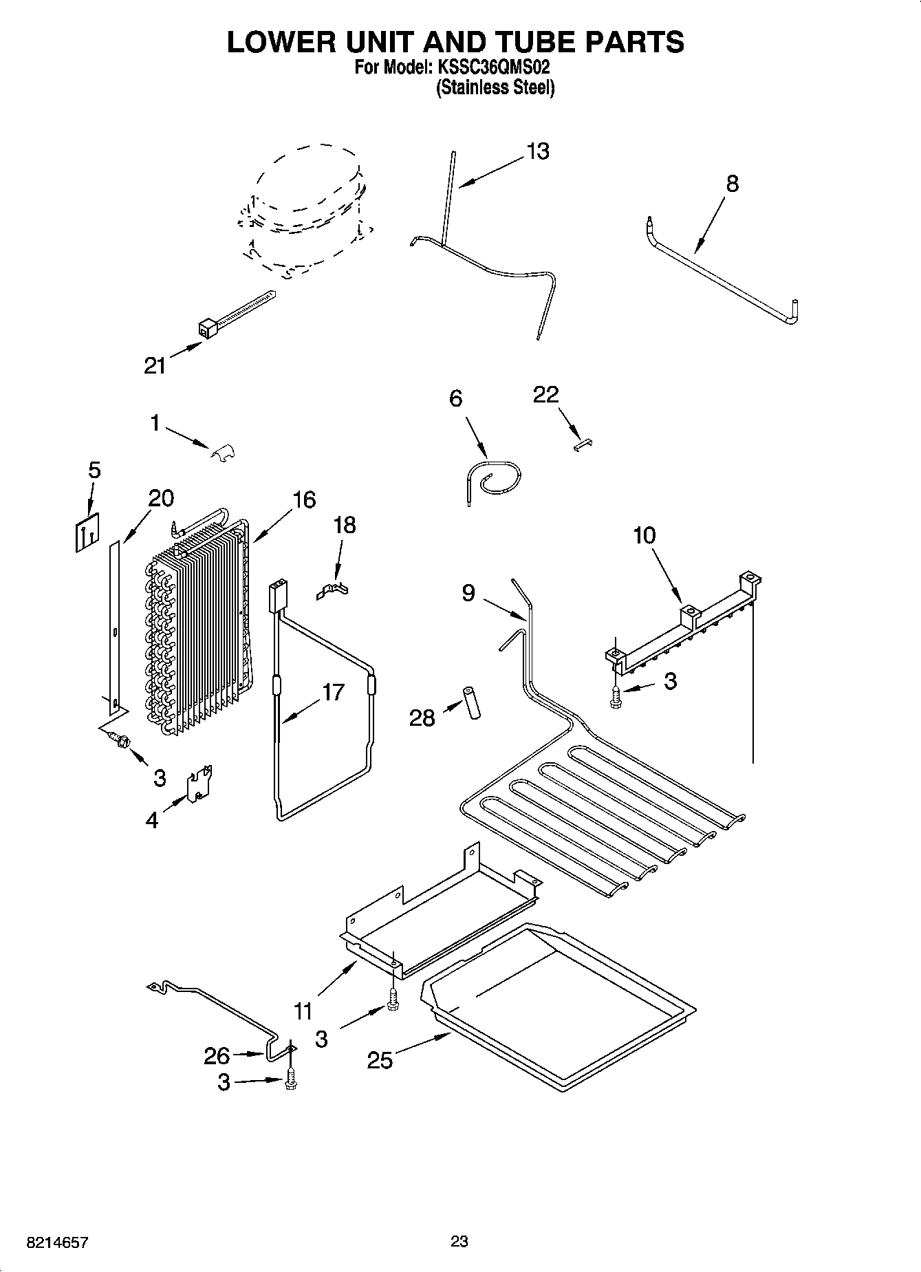 14 - LOWER UNIT AND TUBE PARTS