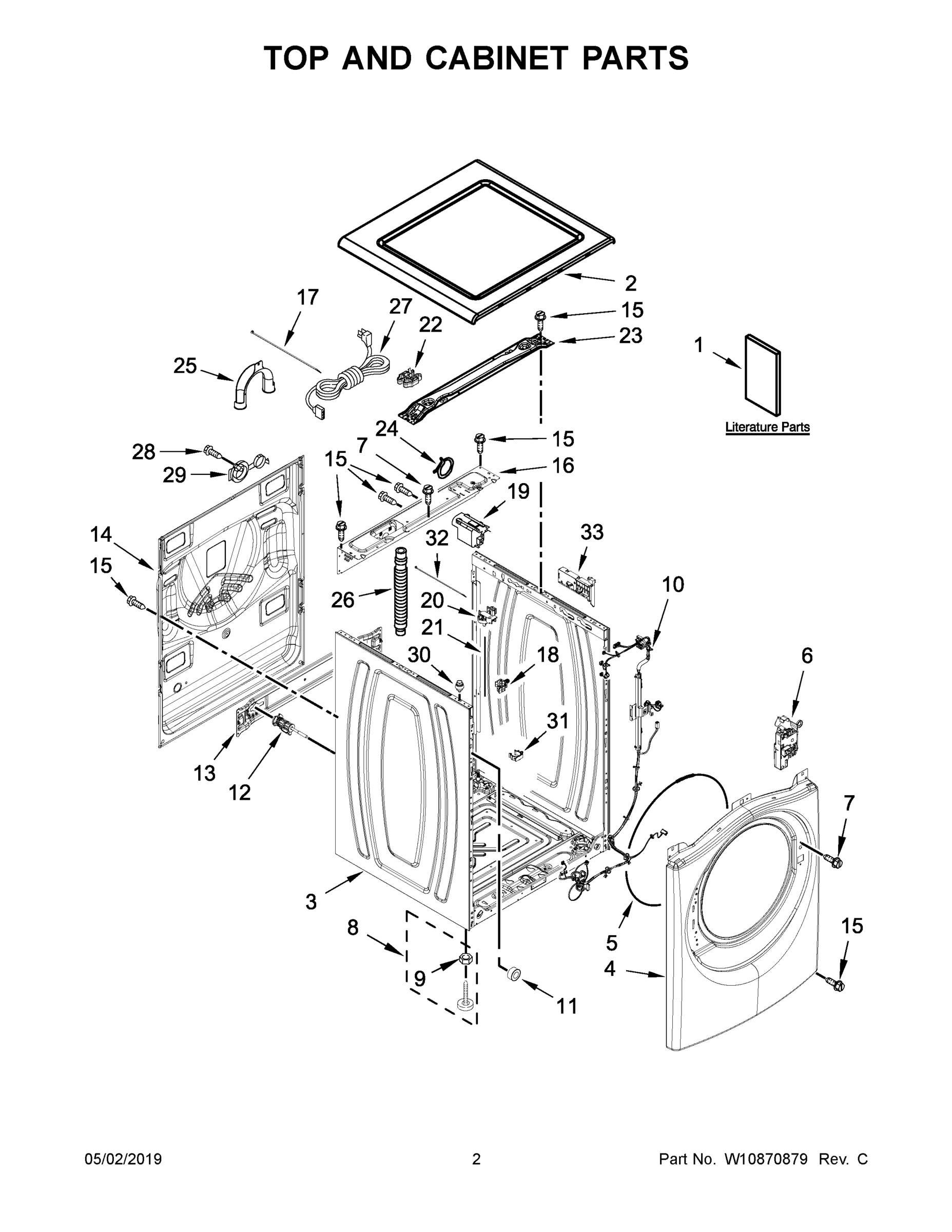 02 - TOP AND CABINET PARTS