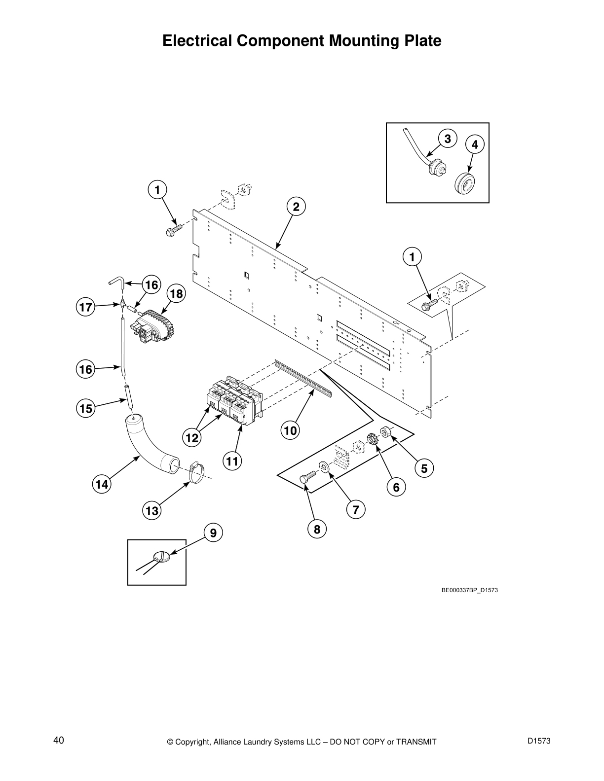 Electrical Component Mounting Plate