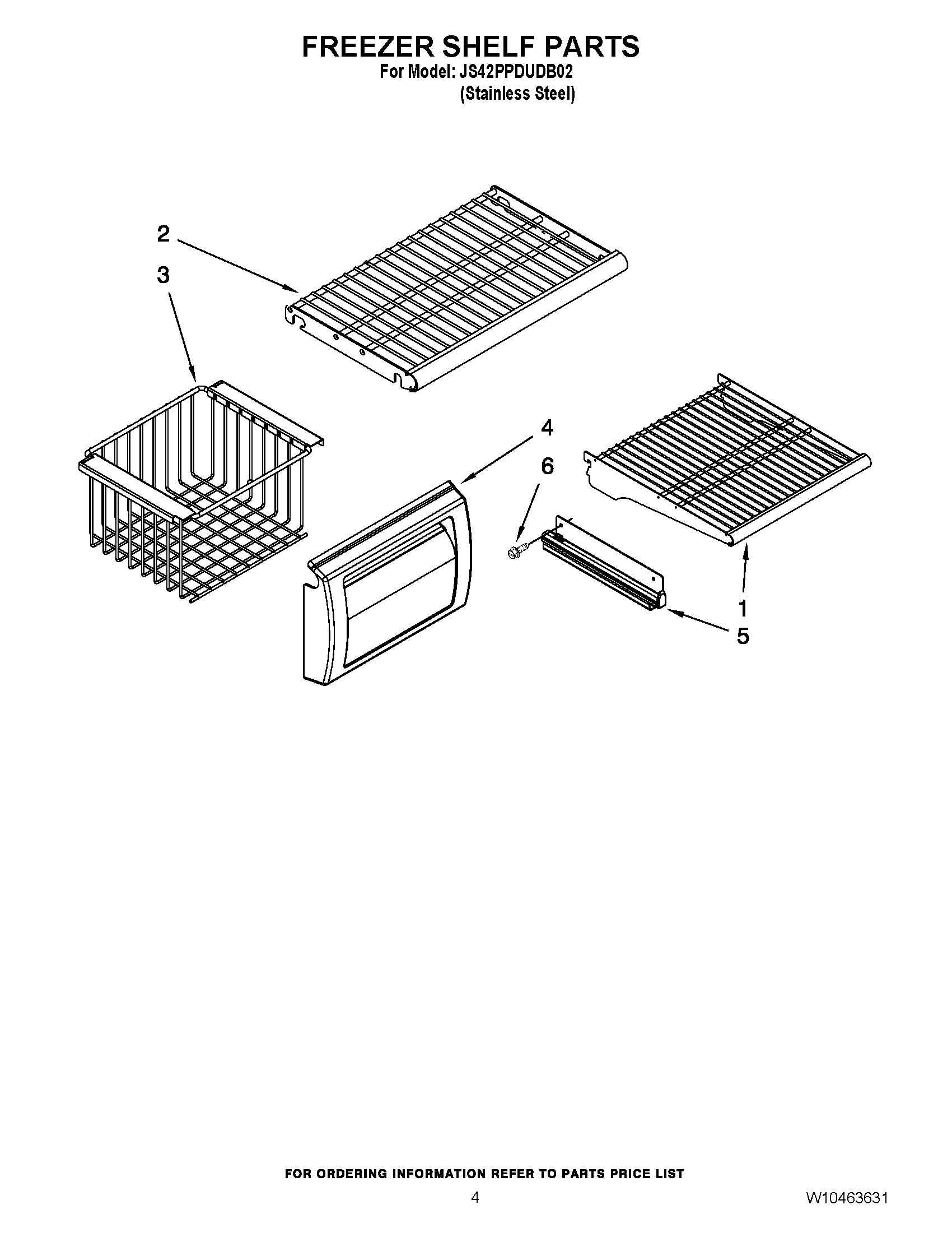 03 - FREEZER SHELF PARTS