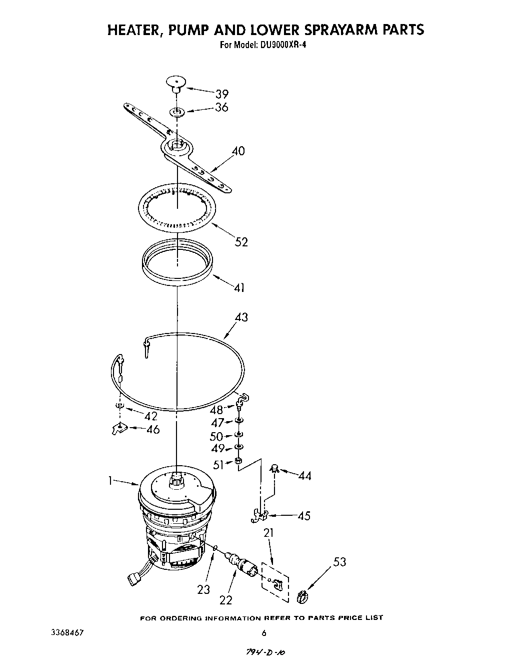 04 - HEATER, PUMP AND LOWER SPRAYARM