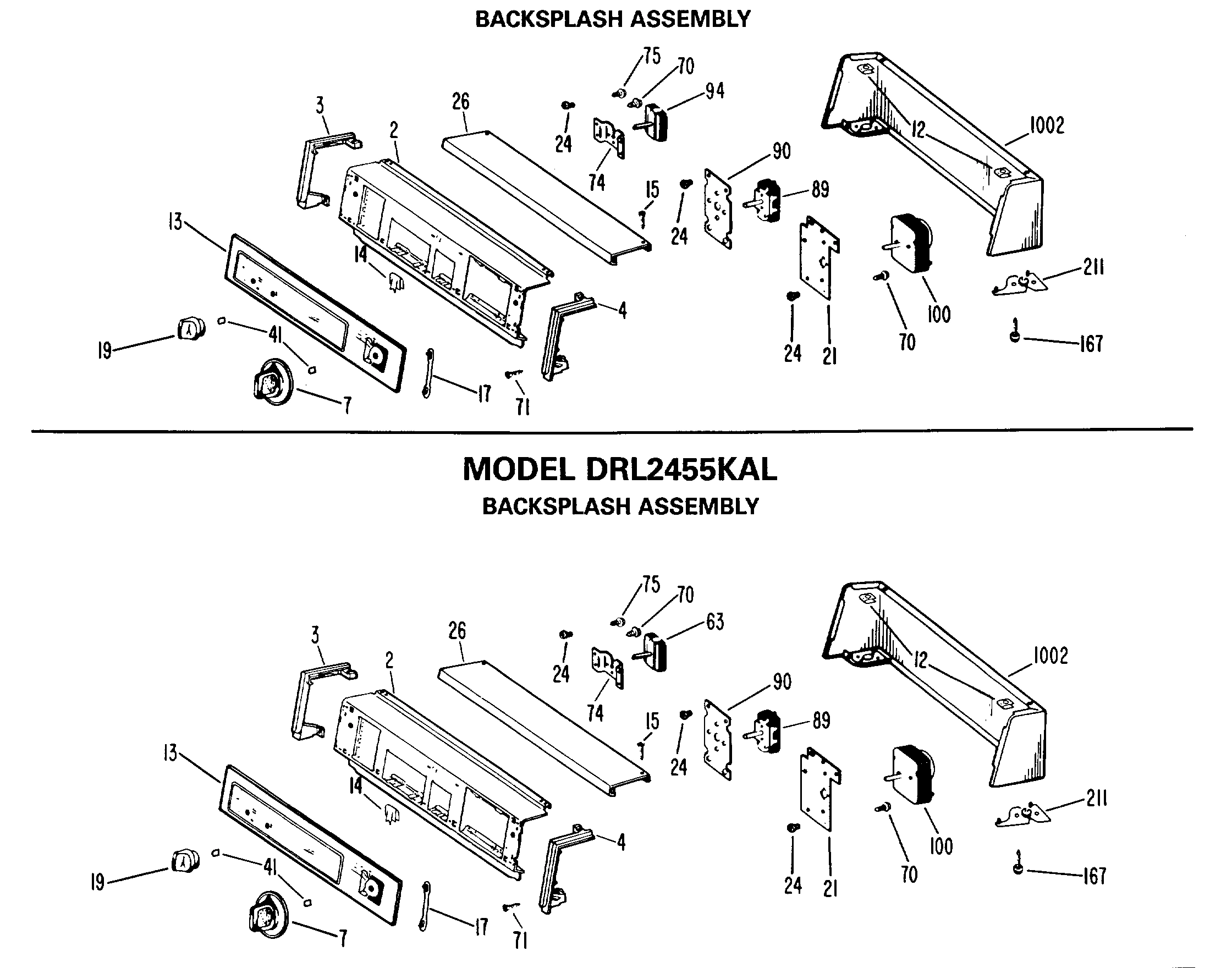 BACKSPLASH ASSEMBLY
