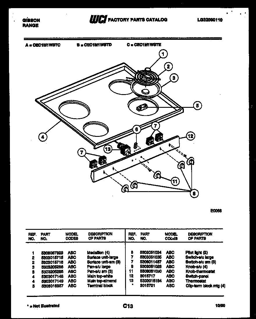 02 - BACKGUARD AND COOKTOP PARTS