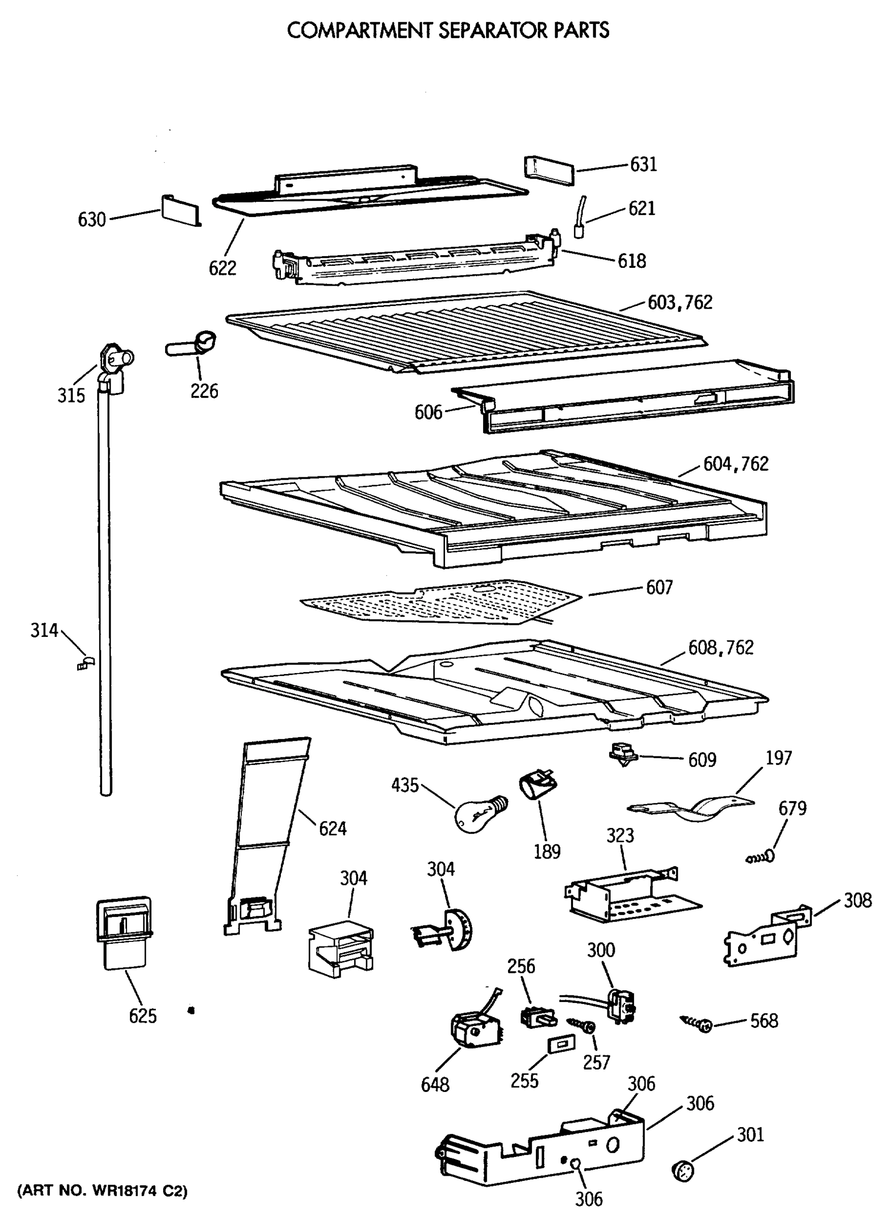 COMPARTMENT SEPARATOR PARTS