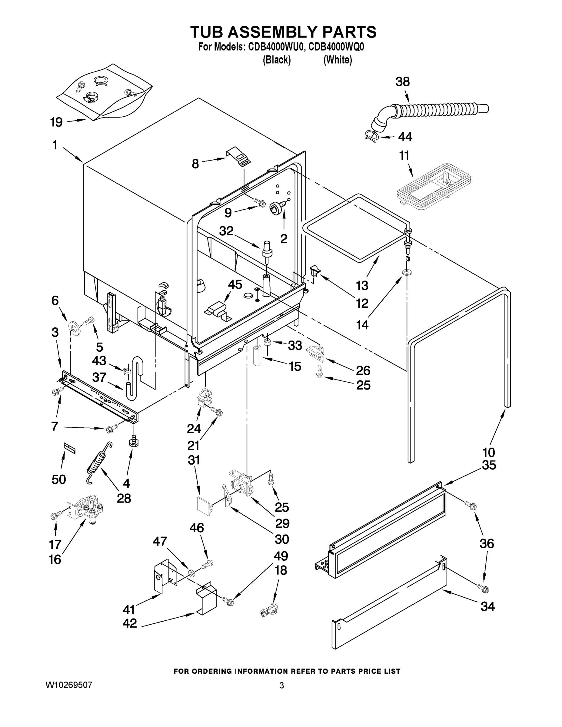 03 - TUB ASSEMBLY PARTS