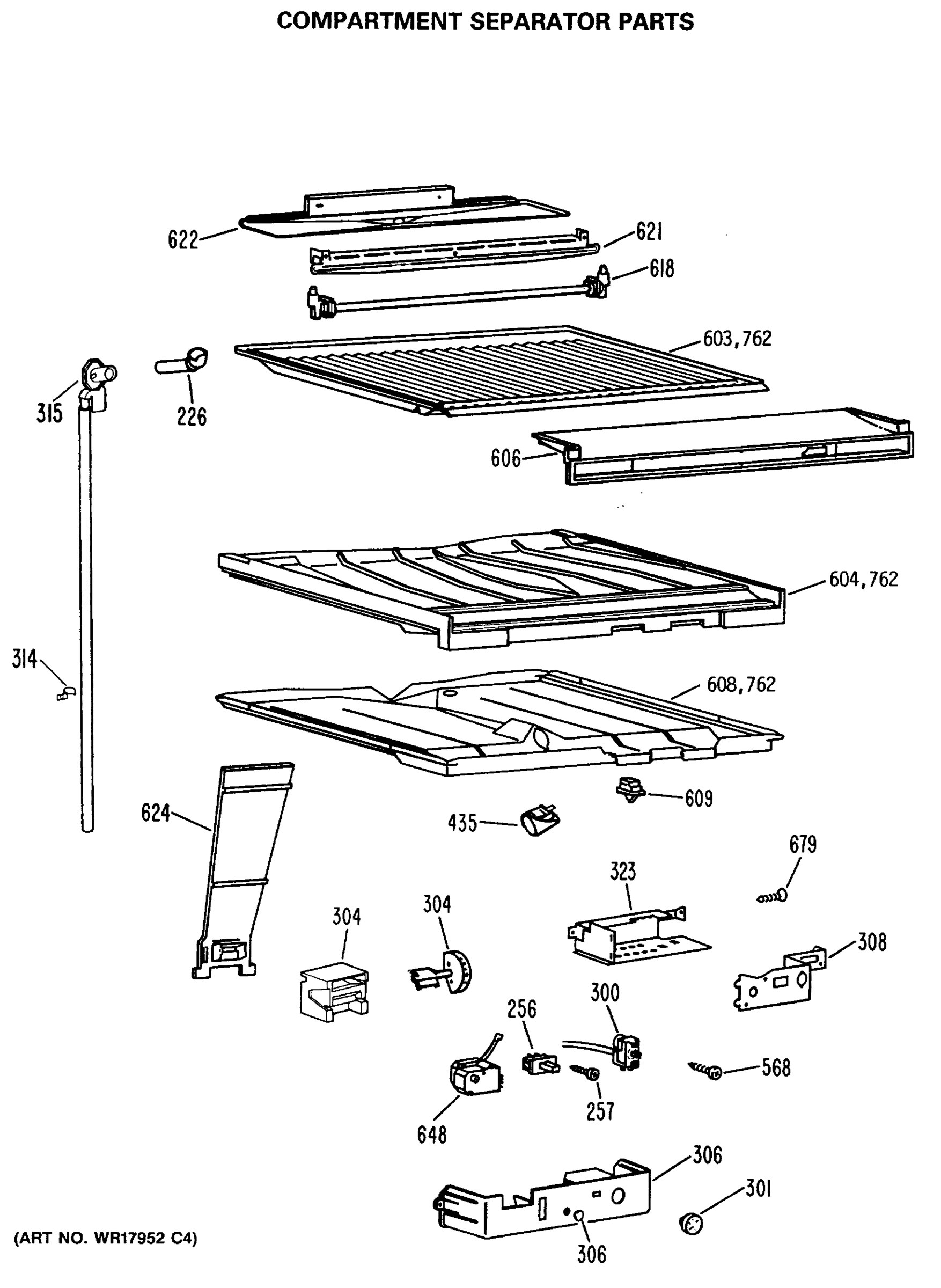 COMPARTMENT SEPARATOR PARTS