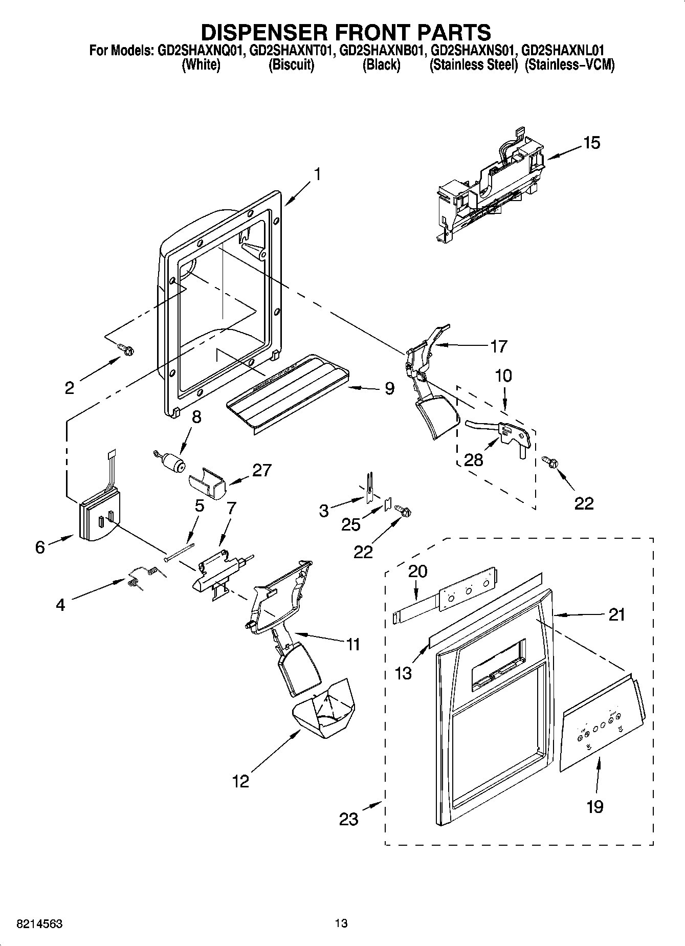 08 - DISPENSER FRONT PARTS
