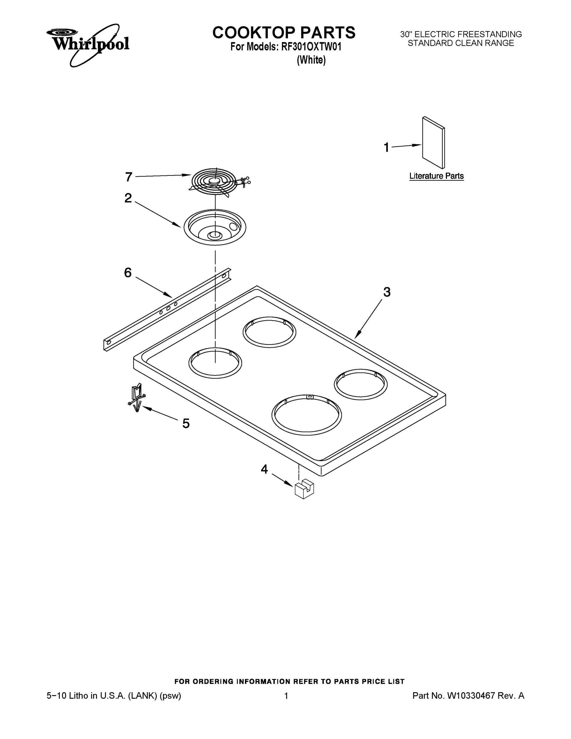 01 - COOKTOP PARTS