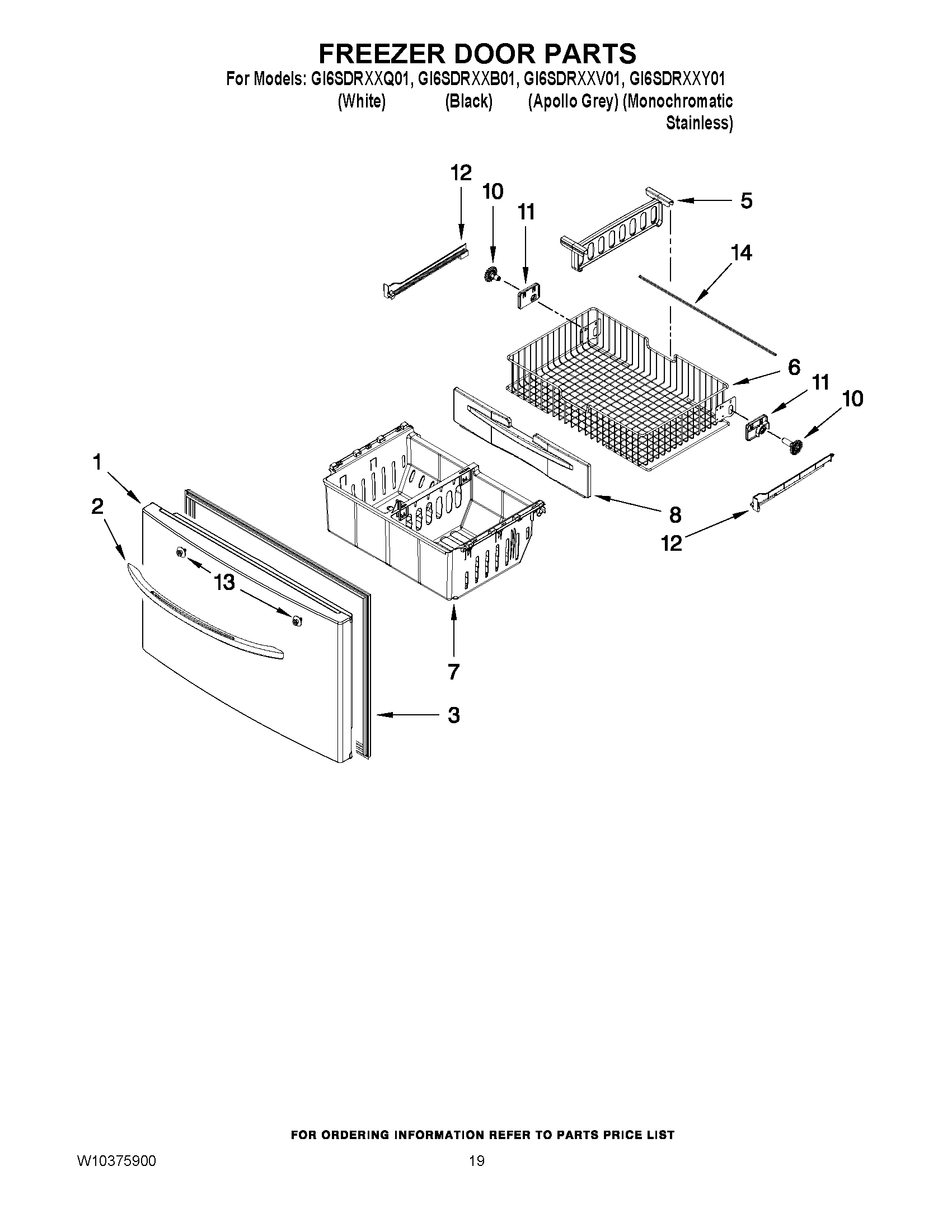 10 - FREEZER DOOR PARTS