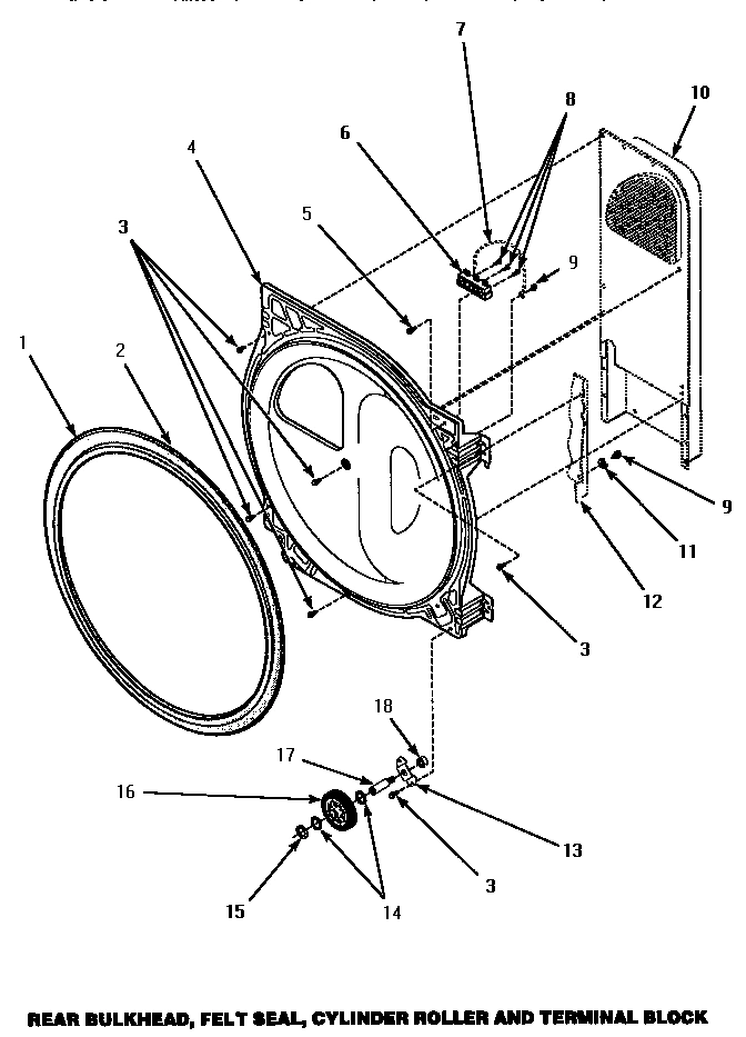 01 - BULKHEAD/FELT SEAL/CYL ROLLER & TERM BLK