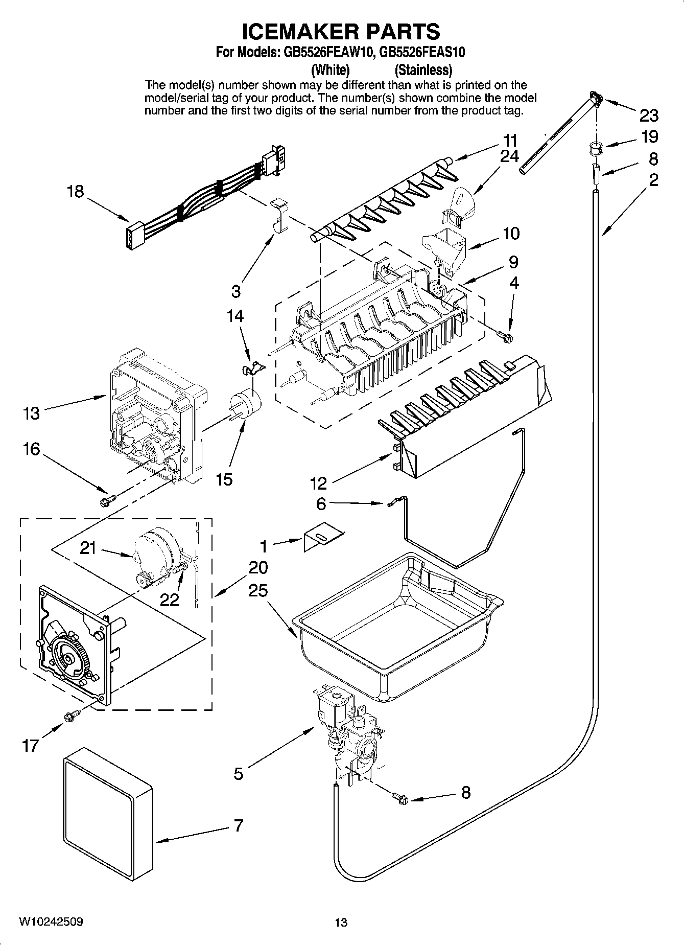 08 - ICEMAKER PARTS, OPTIONAL PARTS
