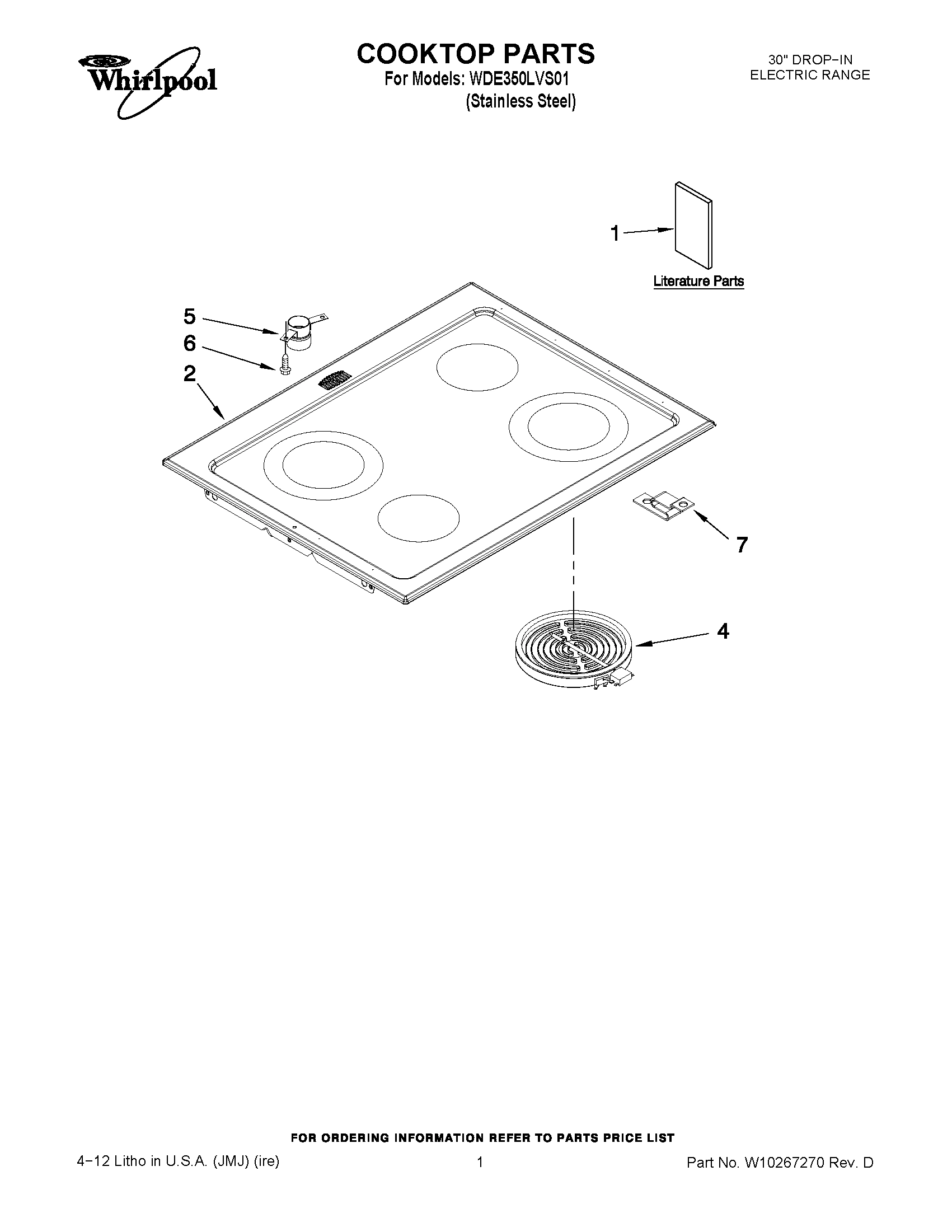 01 - COOKTOP PARTS