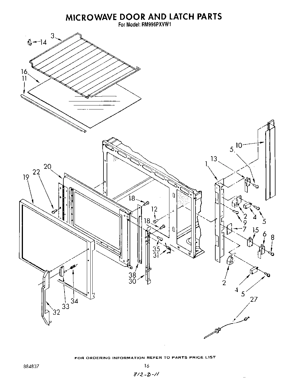 10 - MICROWAVE DOOR AND LATCH , LITERATURE