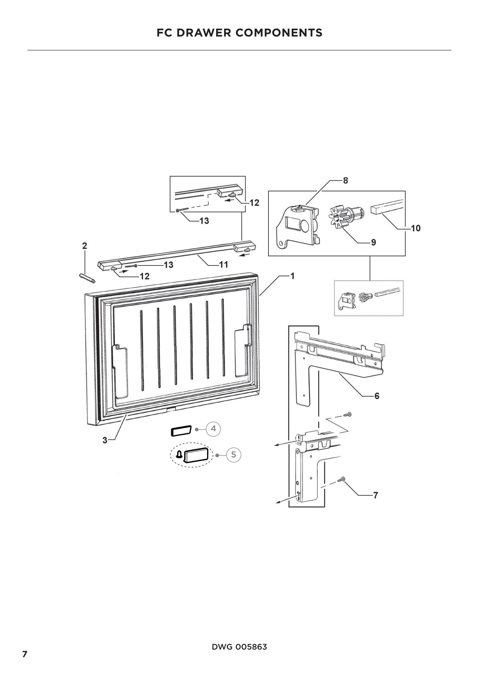 FC DRAWER COMPONENTS